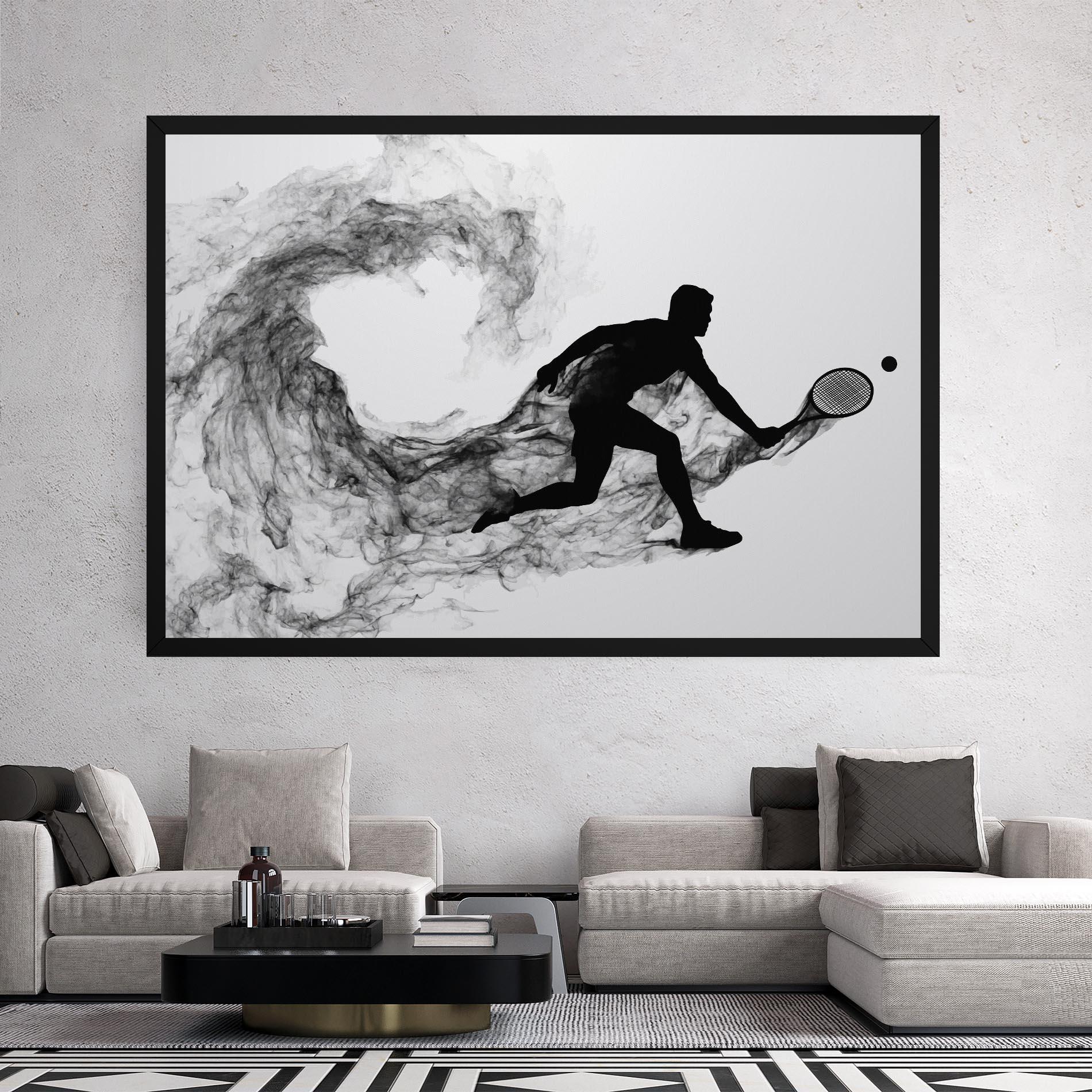 Leinwandbild Black Smoke Tennis mockup 2