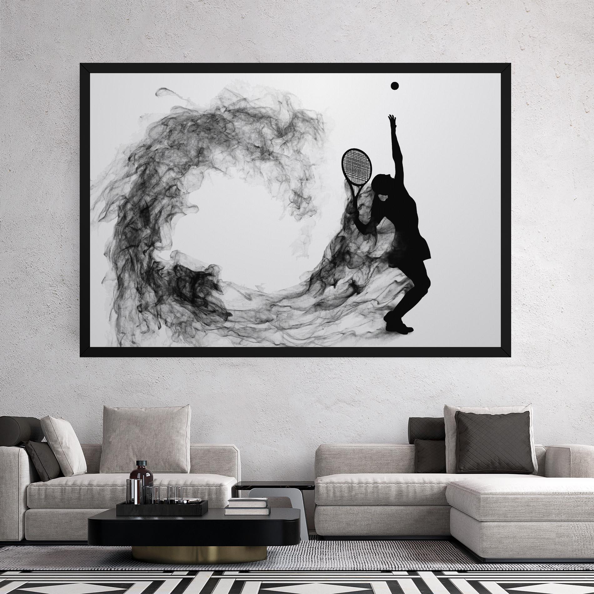 Leinwandbild Black Tennis Smoke mockup 2