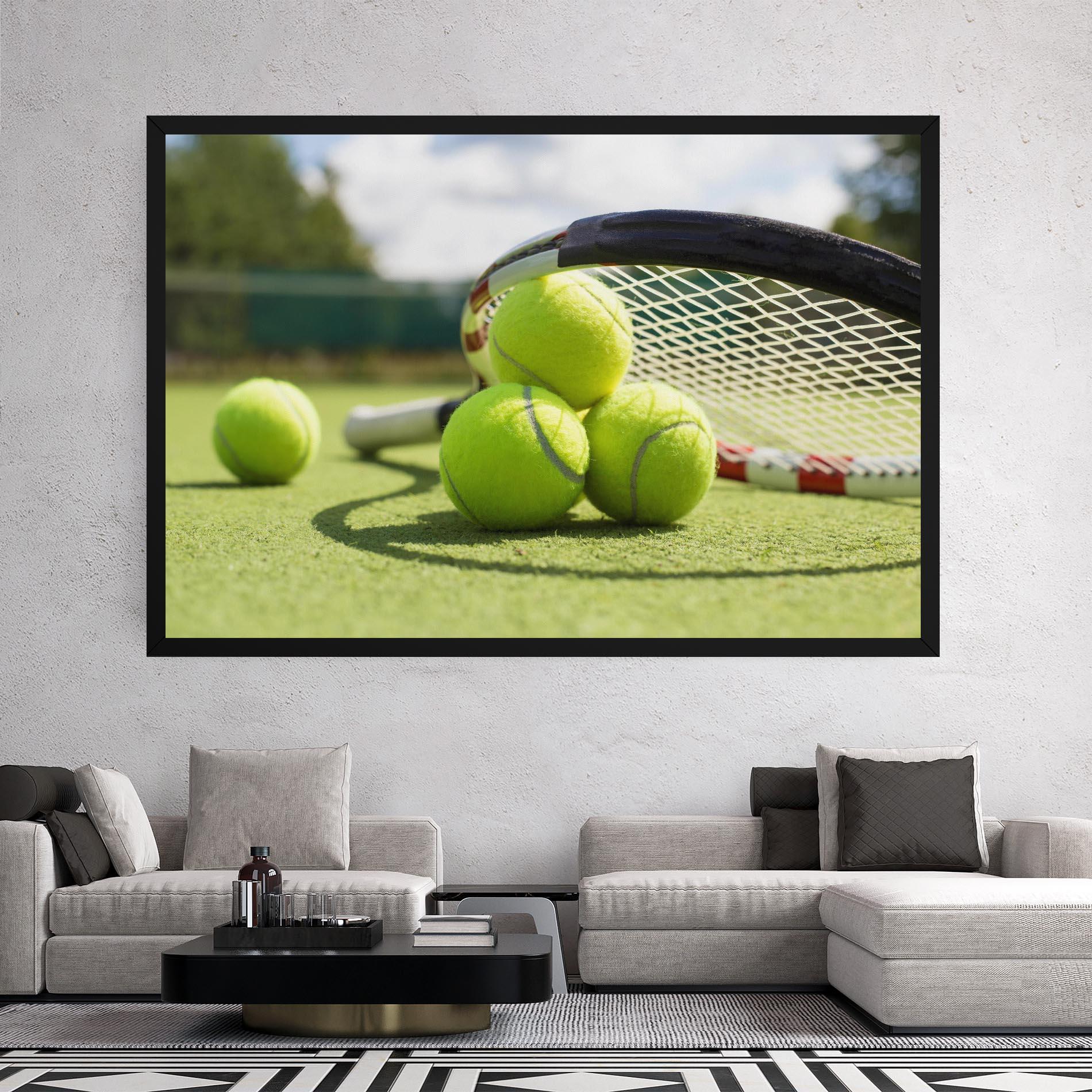 Leinwandbild Grass Tennis Balls mockup 2