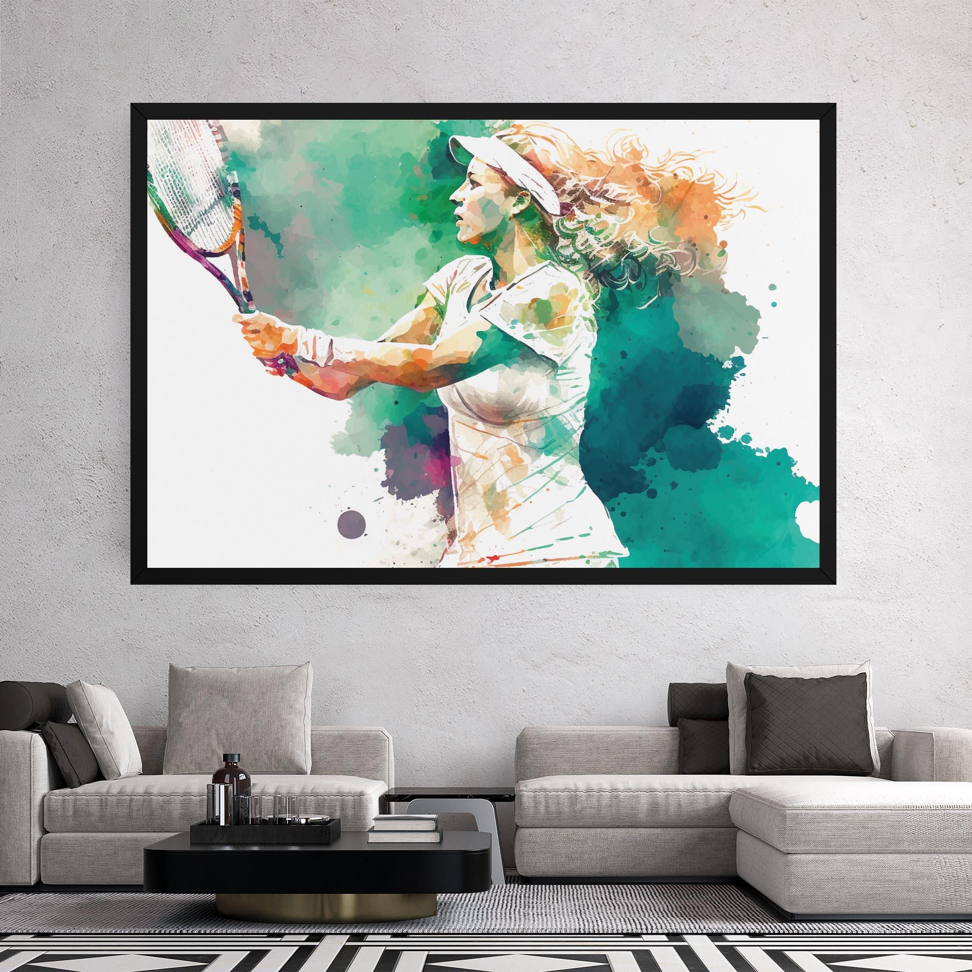 Leinwandbild Green Art Tennis mockup 2