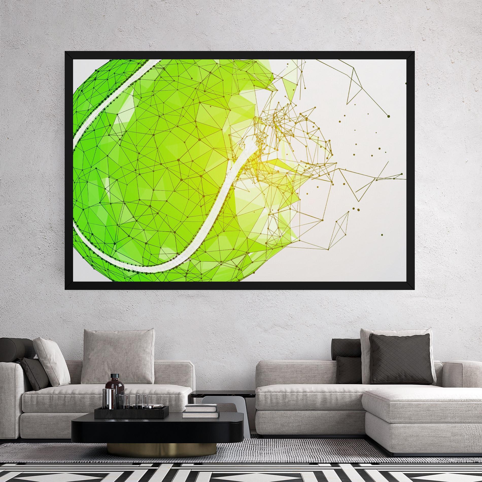 Leinwandbild Green Line Tennis mockup 2