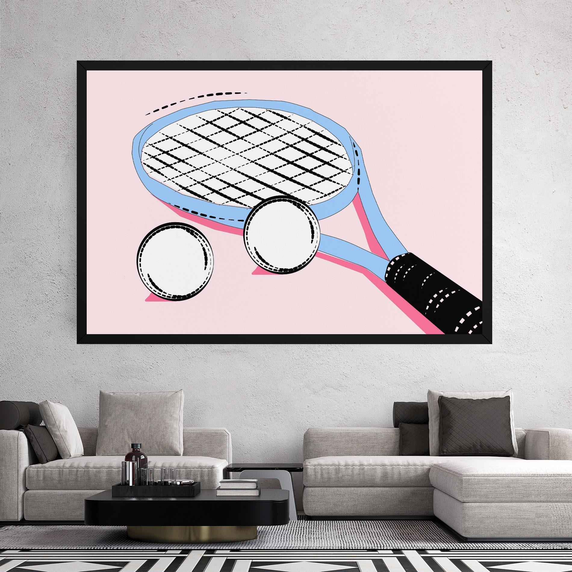 Leinwandbild Pink Tennis mockup 2