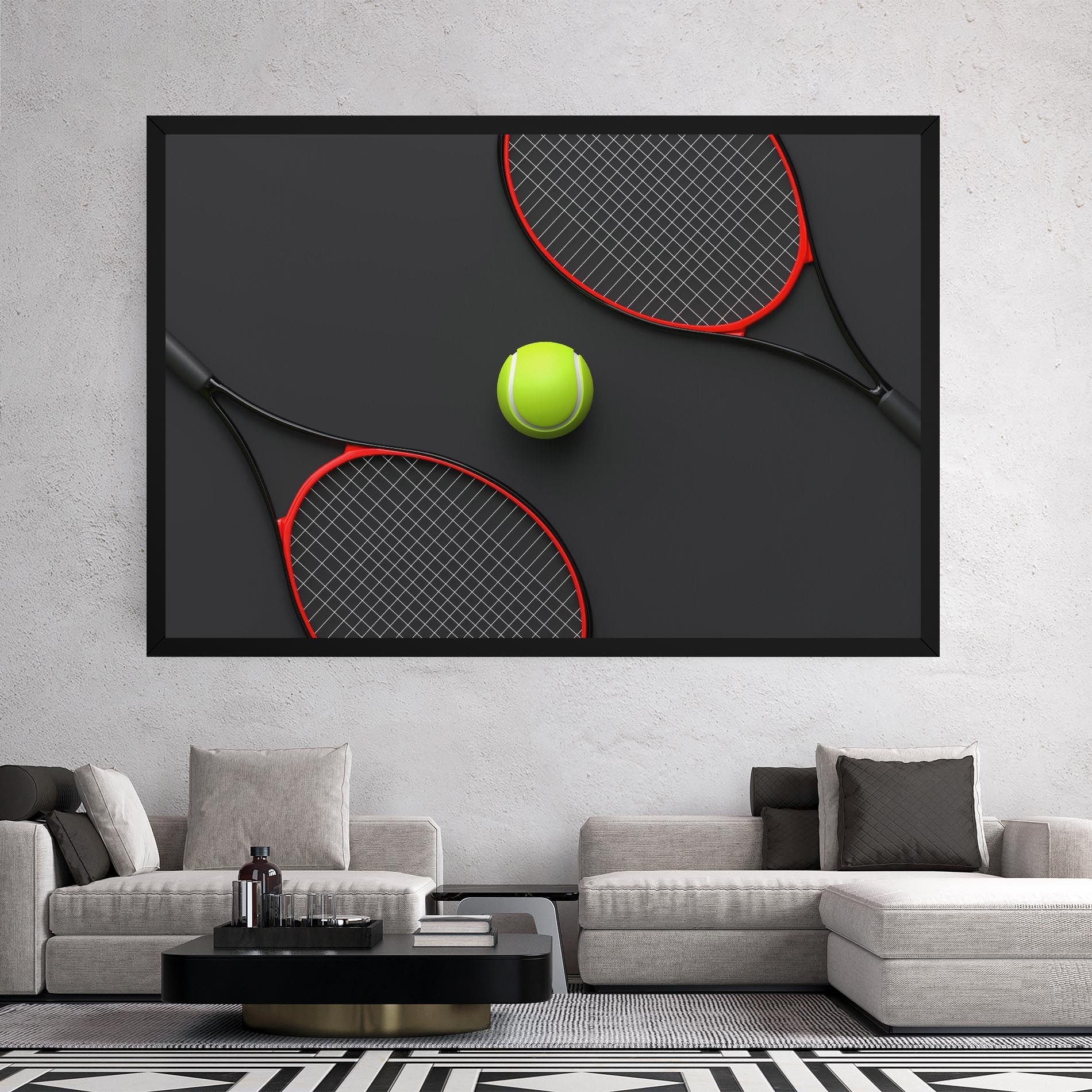 Red Tennis Rackets mockup 2