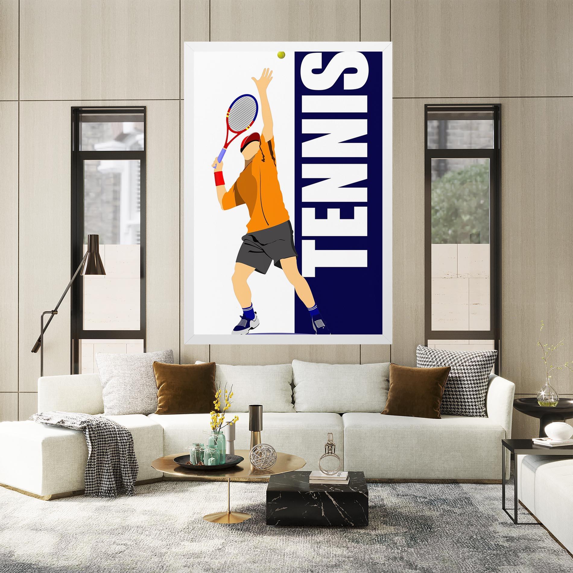Leinwandbild Orange Tennis Player mockup 2