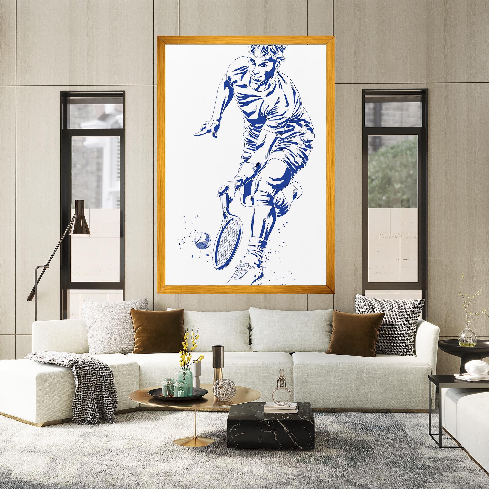 Leinwandbild Blue Tennis mockup 2