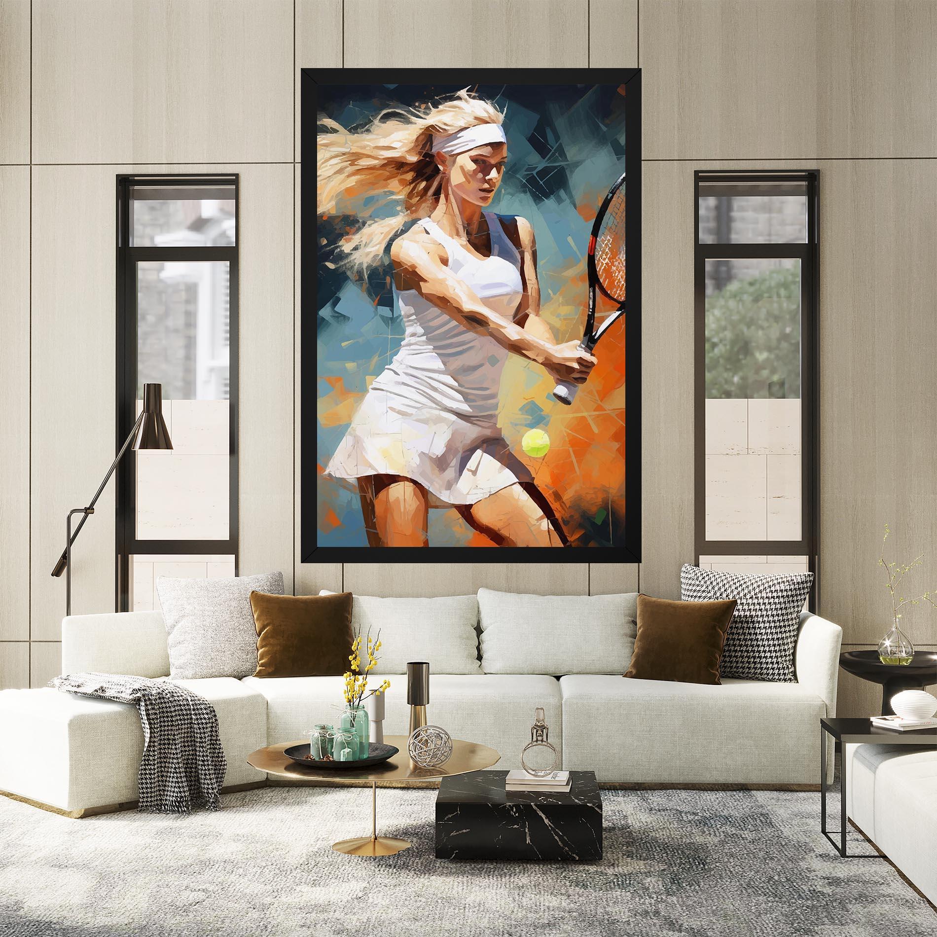 Leinwandbild Blonde Tennis Girl mockup 2