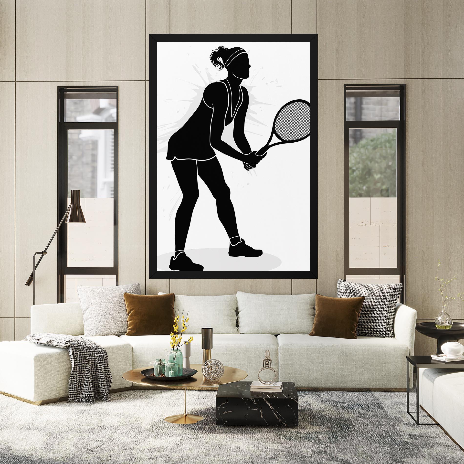 Leinwandbild Female Tennis Player mockup 2