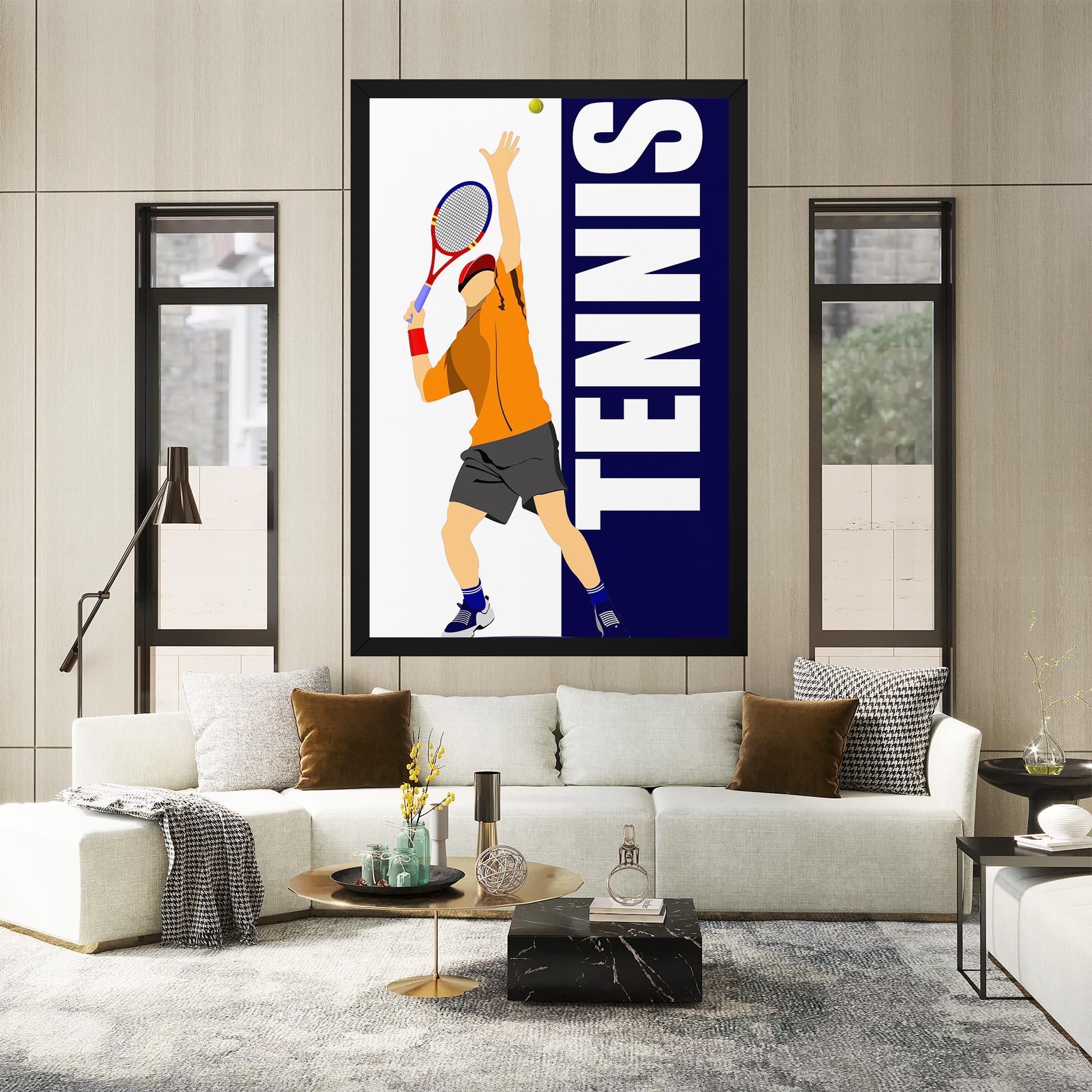 Leinwandbild Orange Tennis Player mockup 2