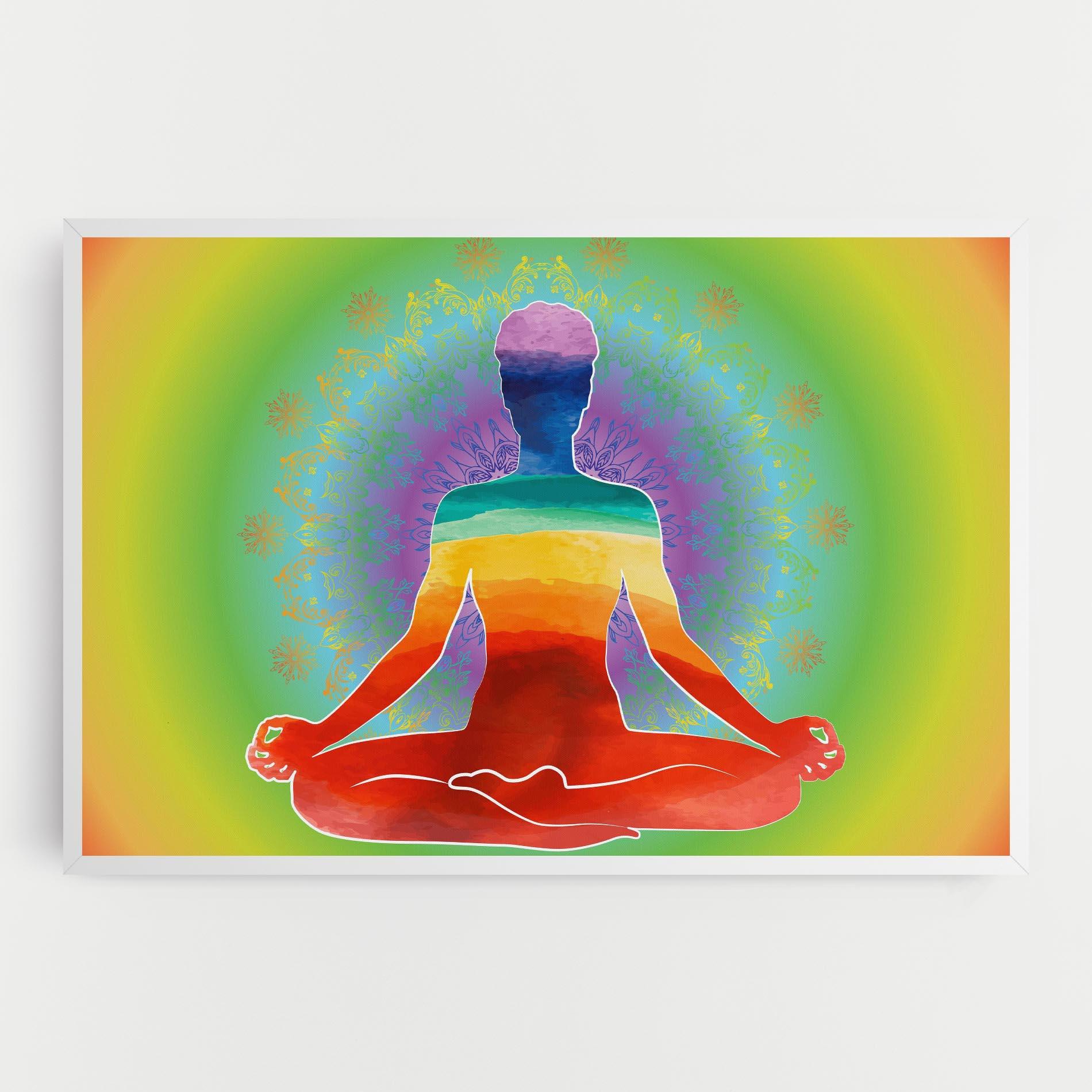 Leinwandbild Rainbow Yoga mockup 0