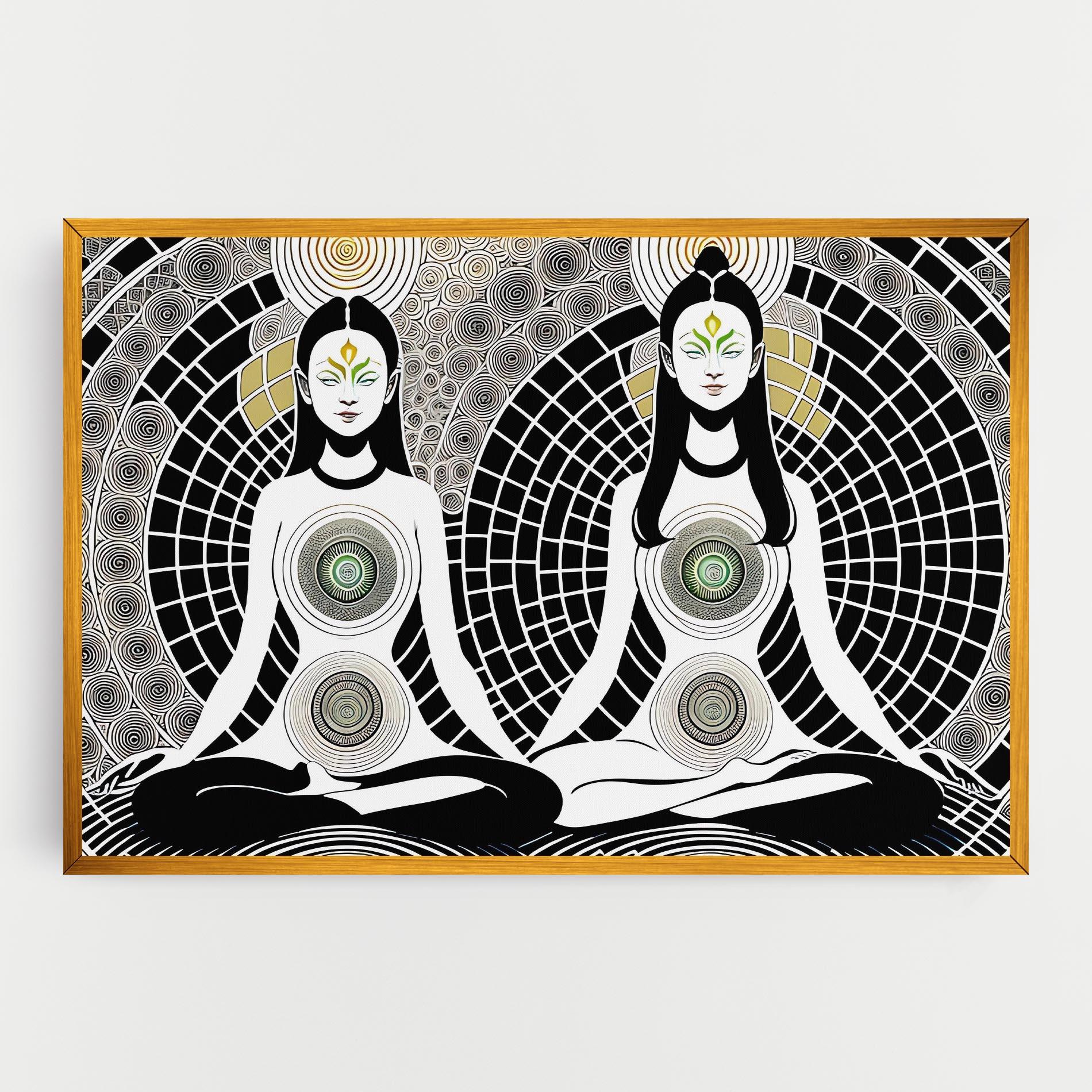 Leinwandbild Clolorful Meditation mockup 0