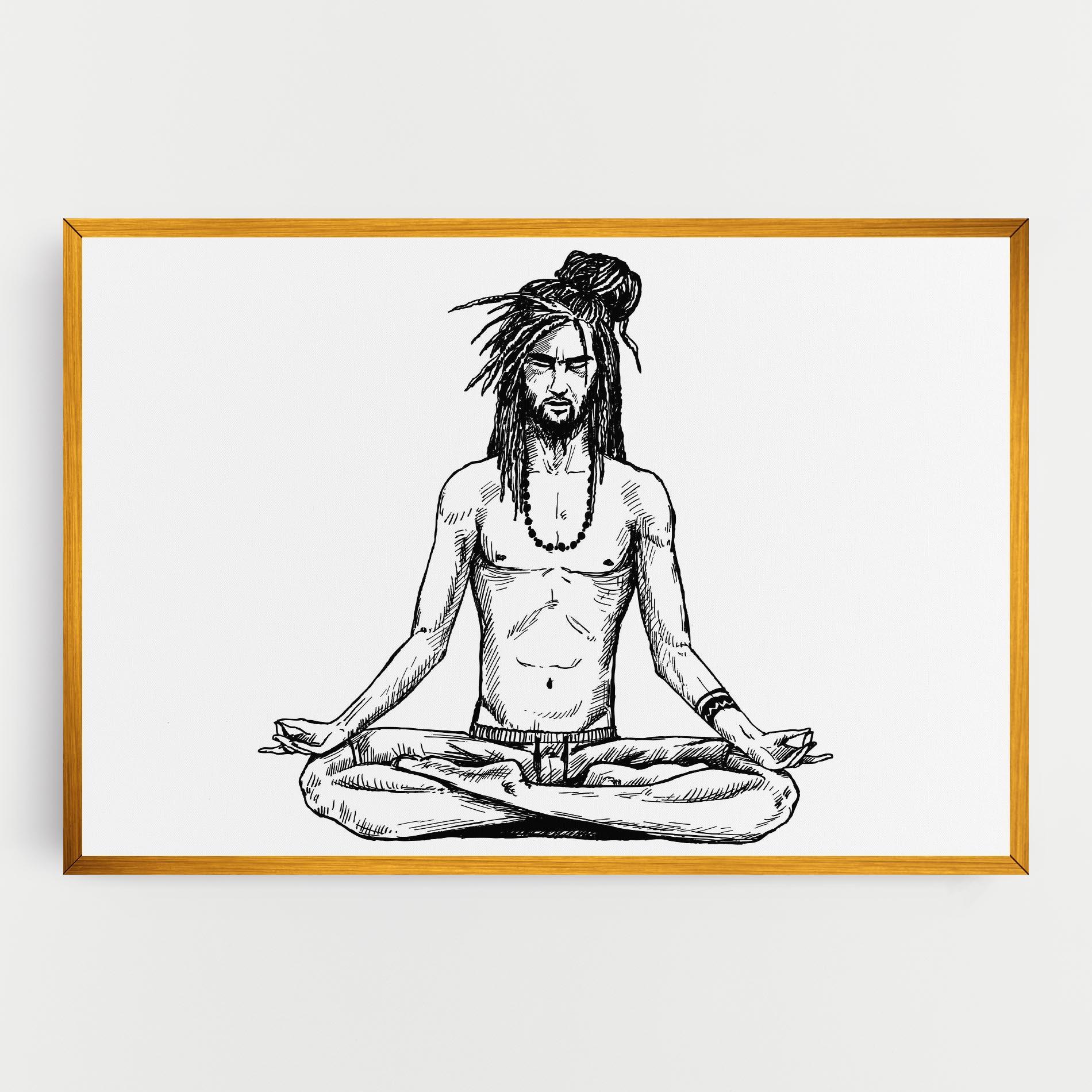 Leinwandbild Focused Meditation mockup 0