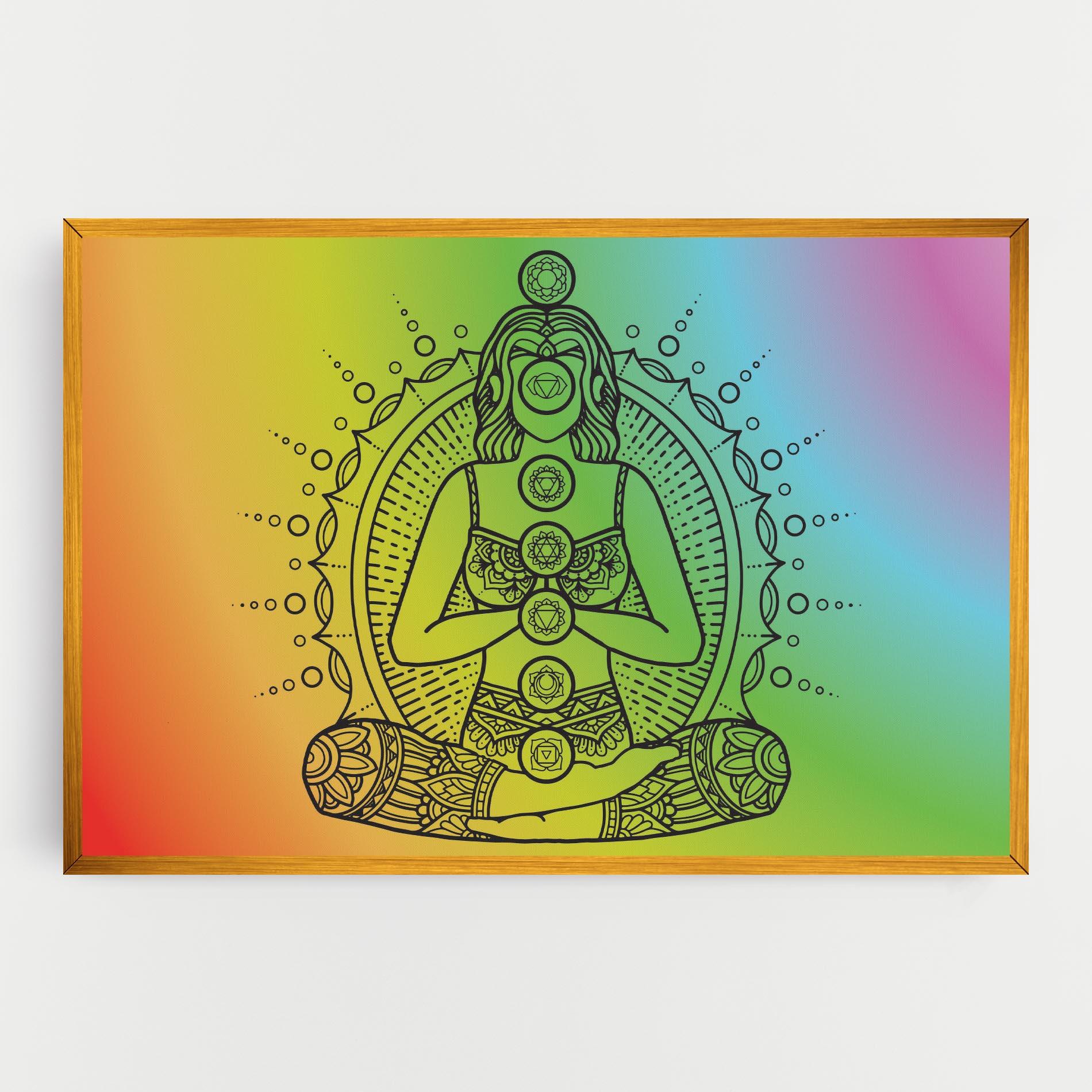 Leinwandbild Girl Meditation mockup 0