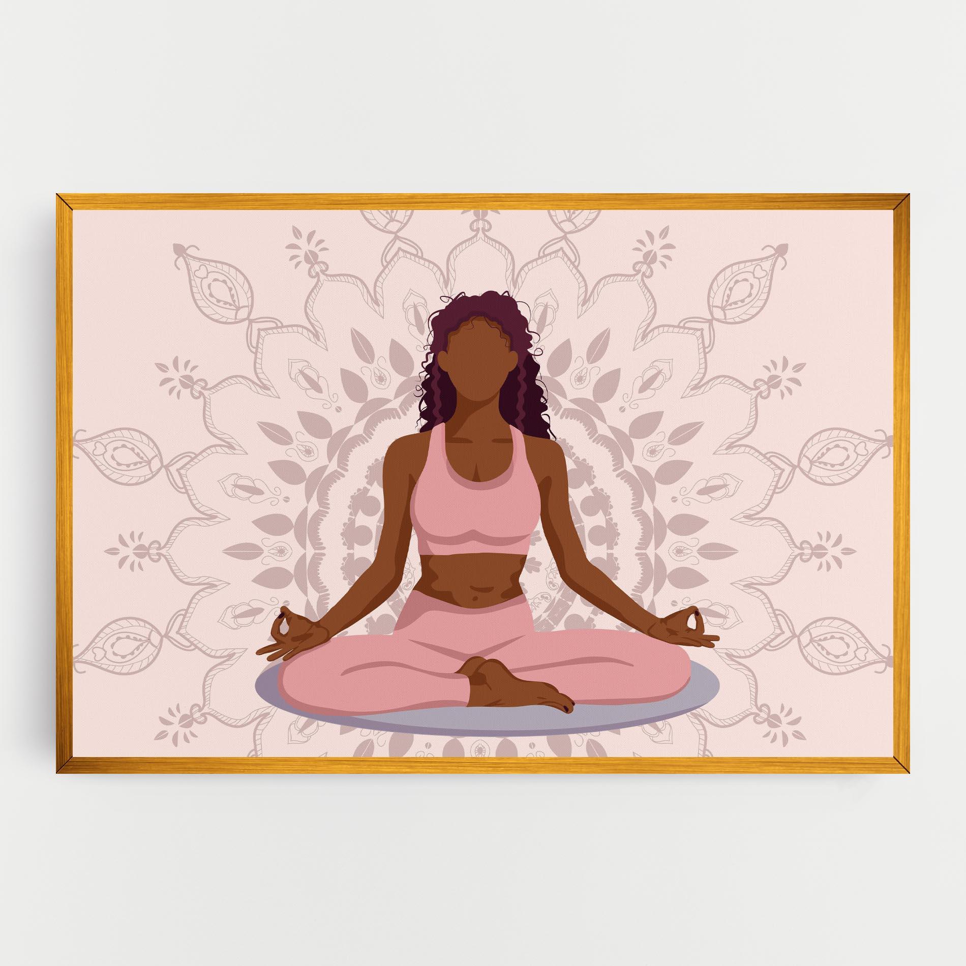 Leinwandbild Lotus Position mockup 0