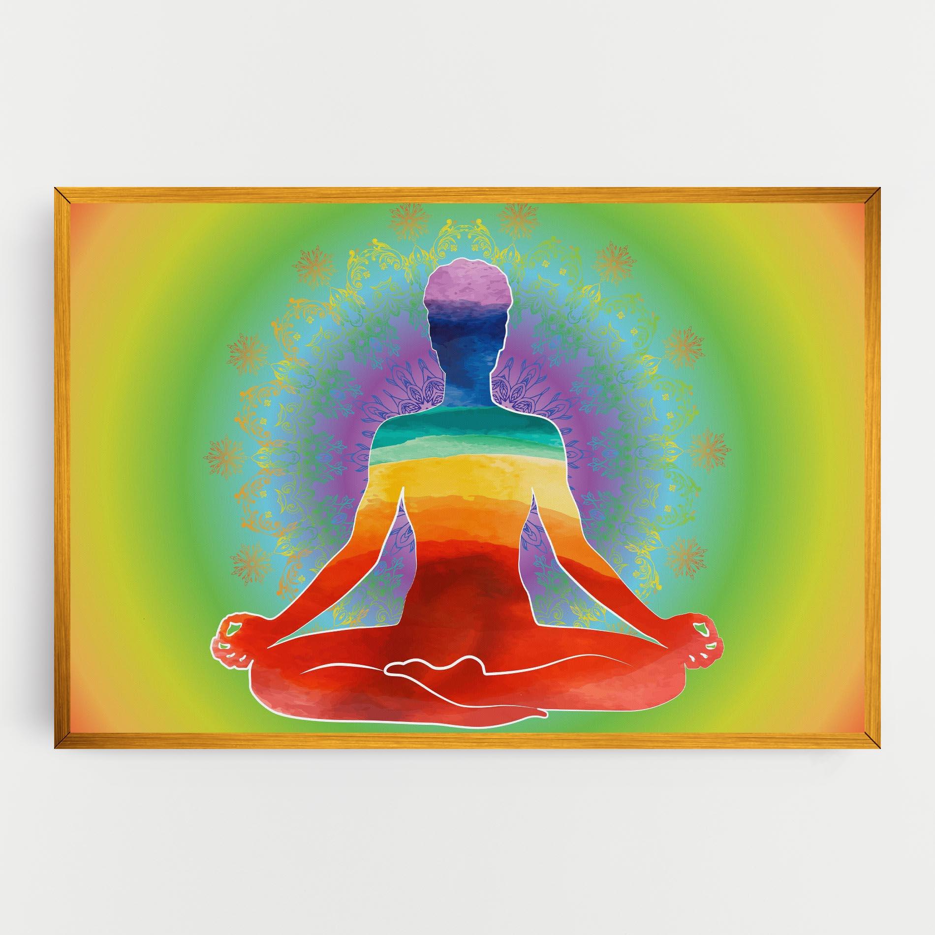 Leinwandbild Rainbow Yoga mockup 0