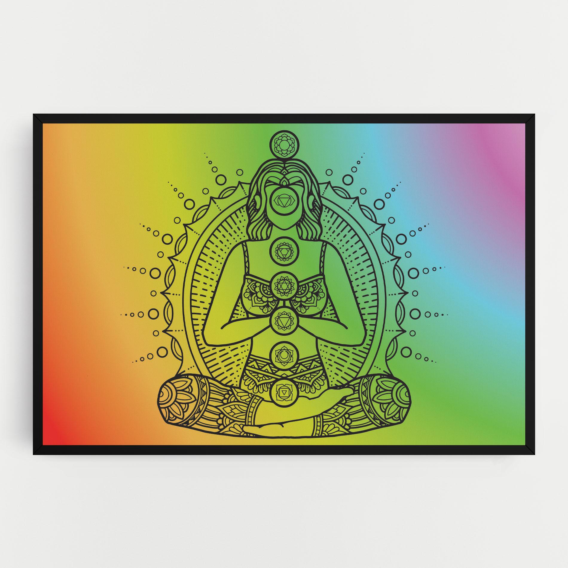 Leinwandbild Girl Meditation mockup 0