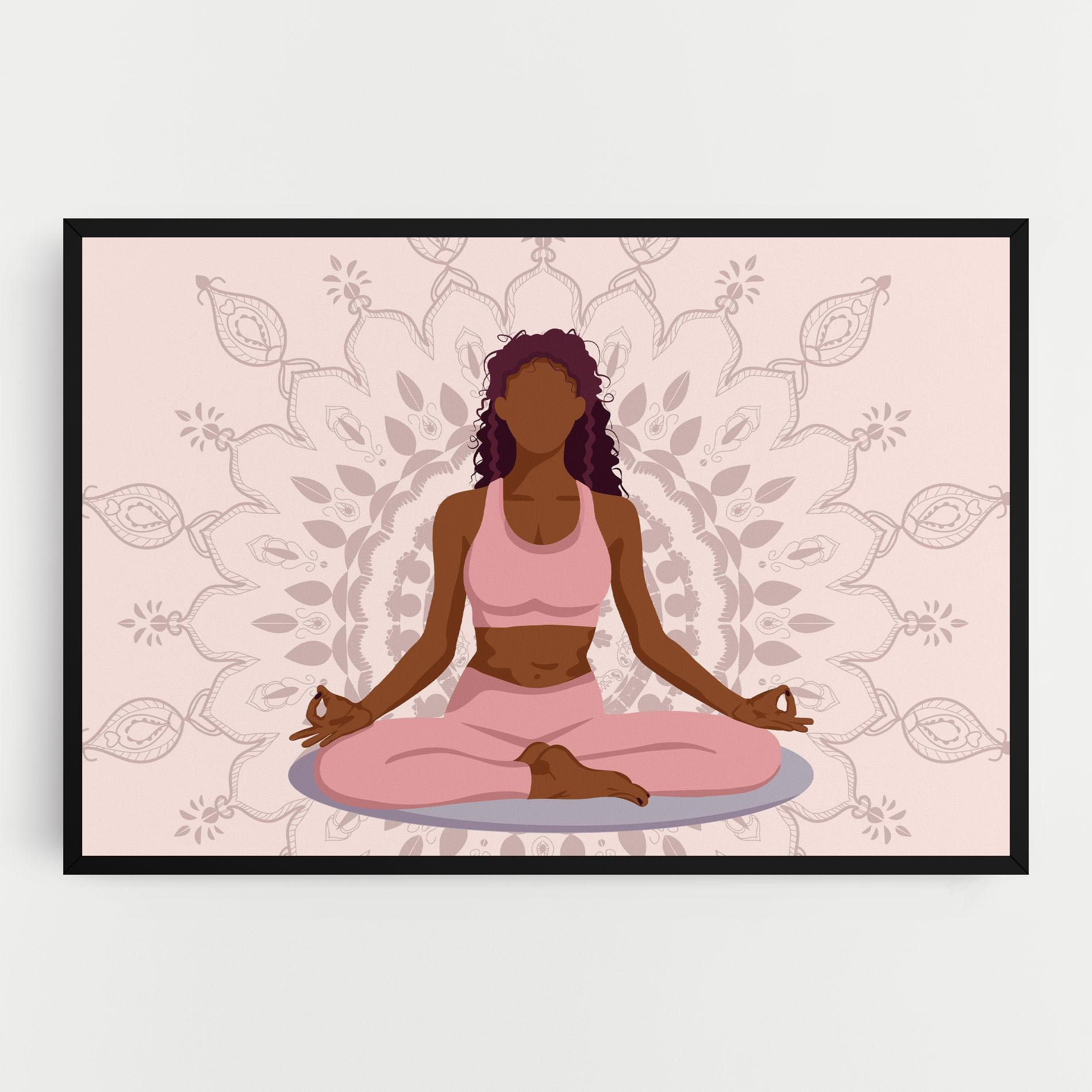 Leinwandbild Lotus Position mockup 0