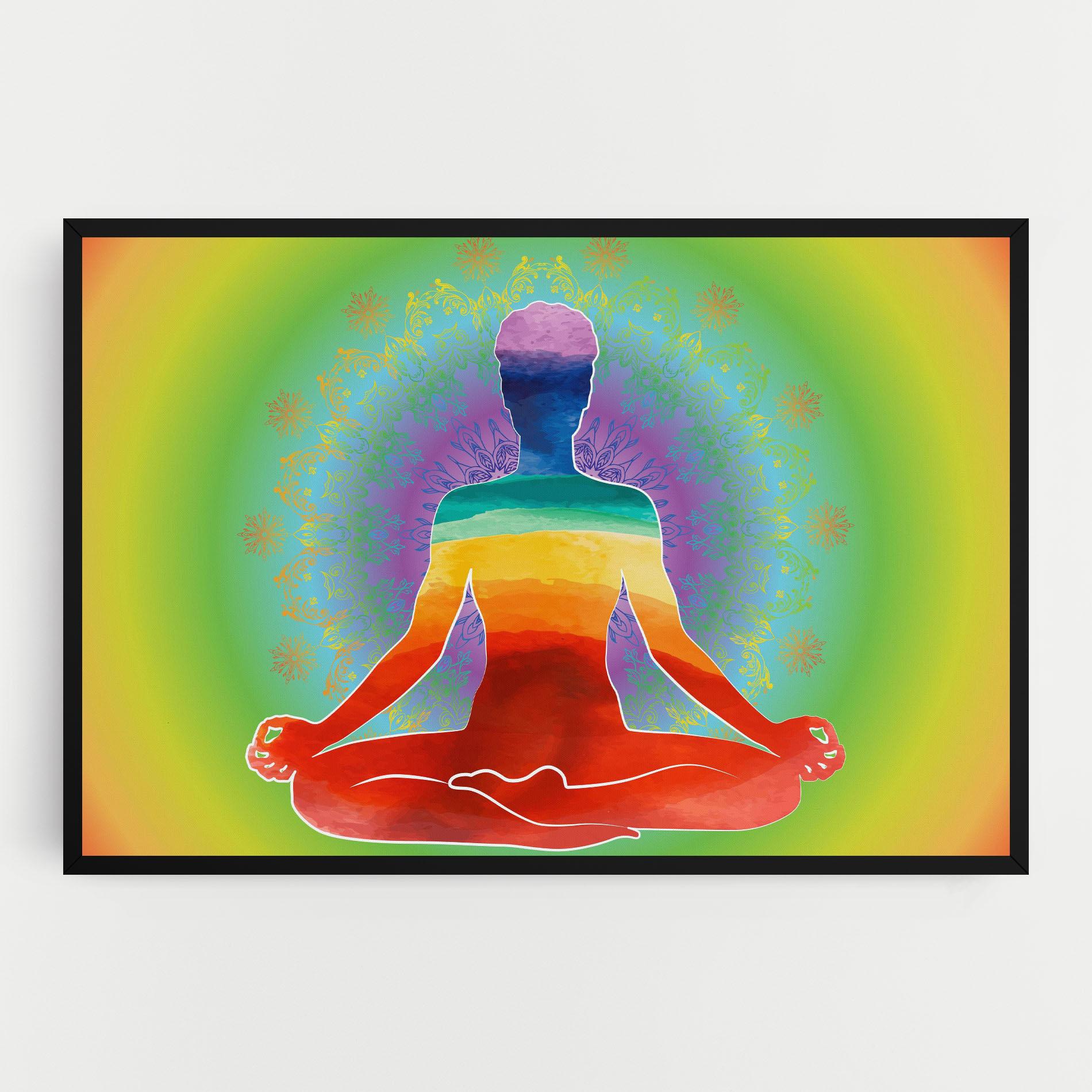 Leinwandbild Rainbow Yoga mockup 0