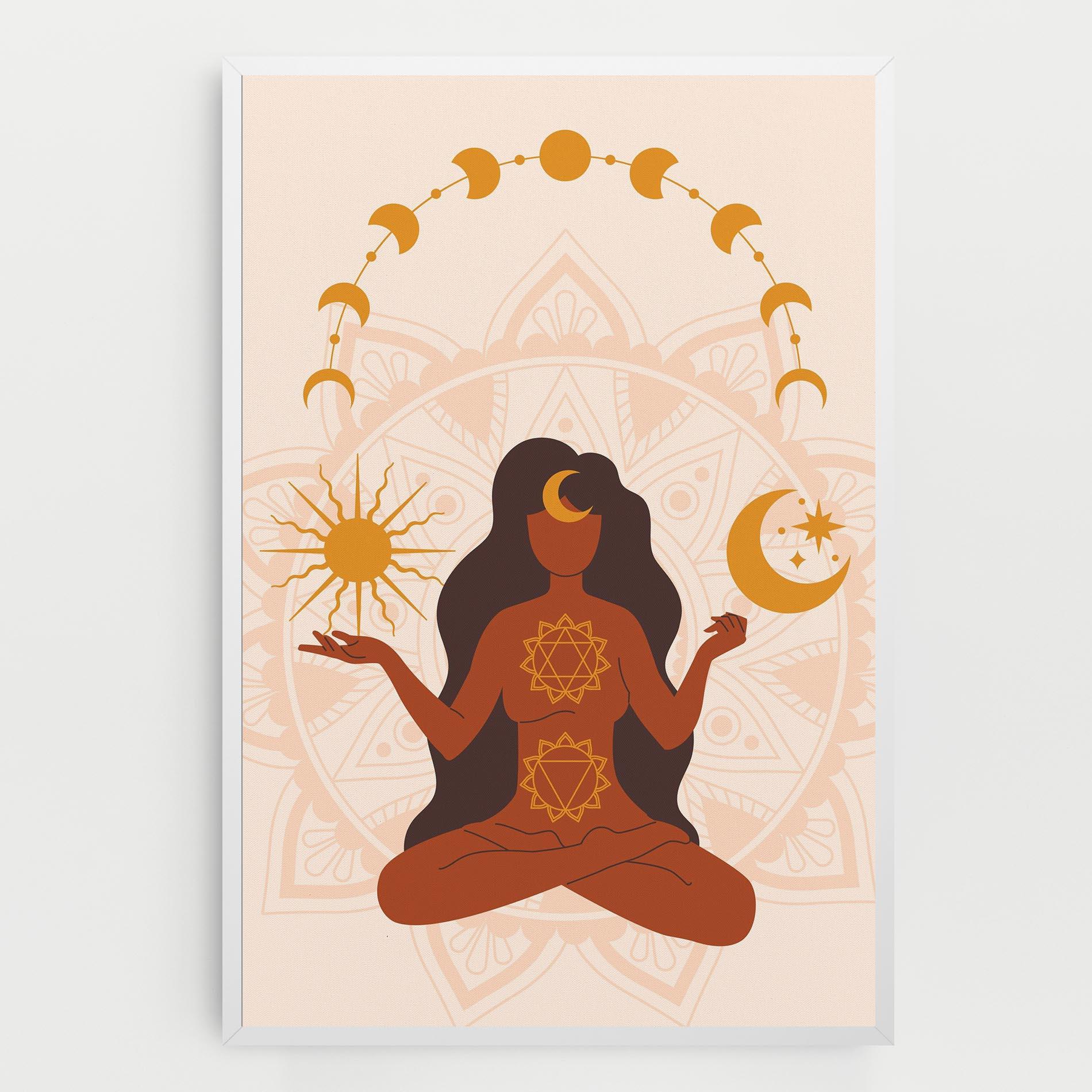 Leinwandbild Moon Sun Meditation mockup 0