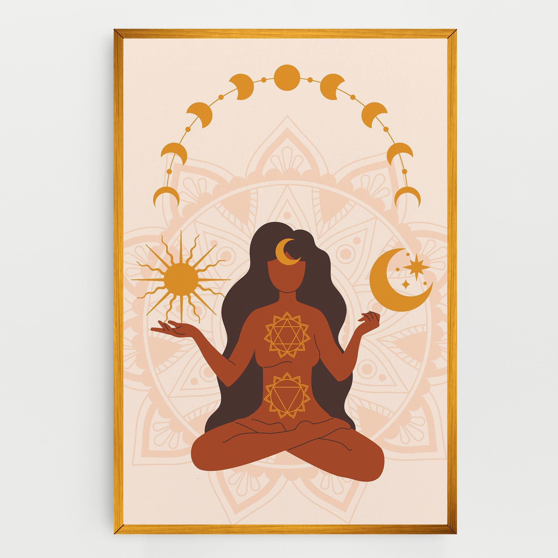 Leinwandbild Moon Sun Meditation mockup 0