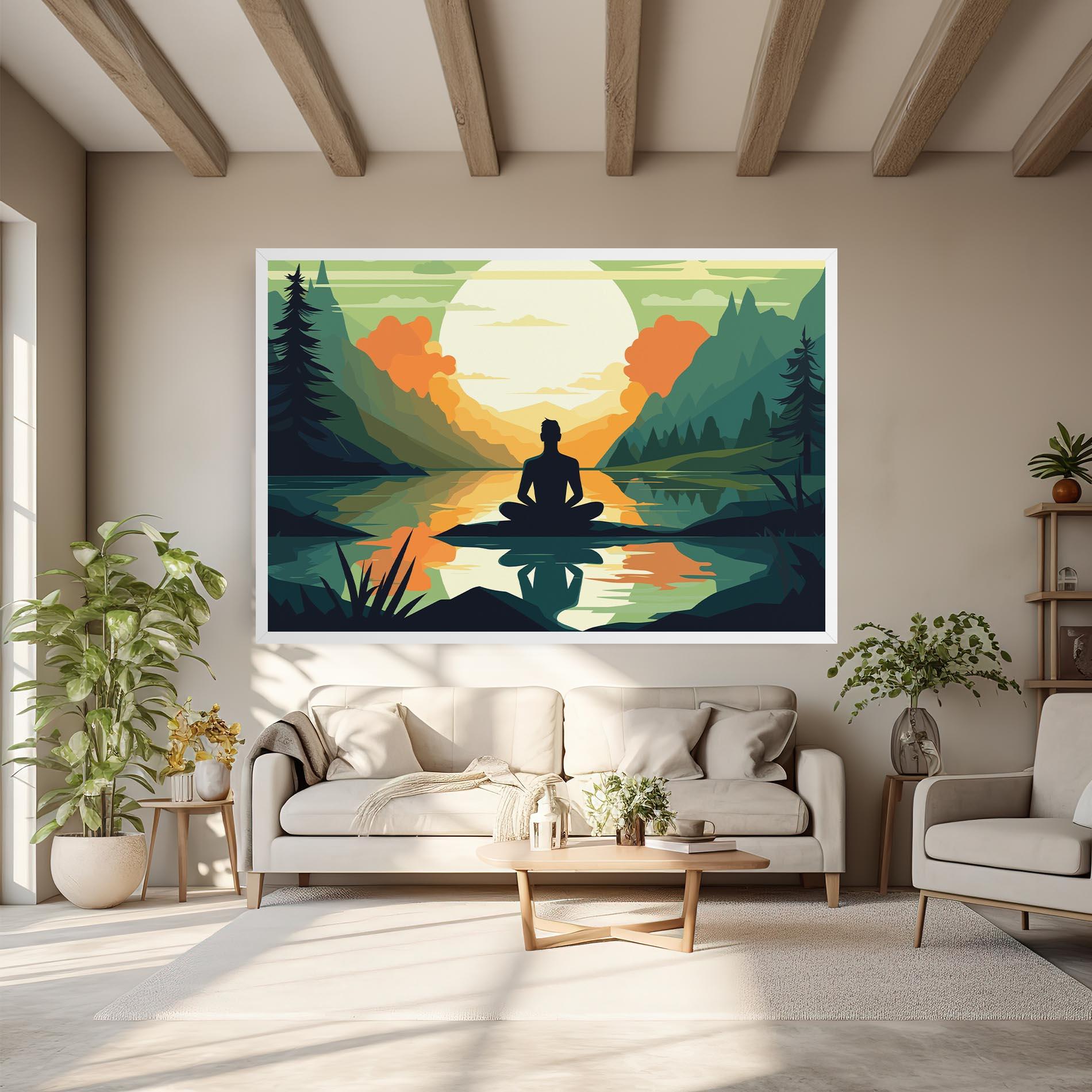 Leinwandbild Forest Yoga mockup 6