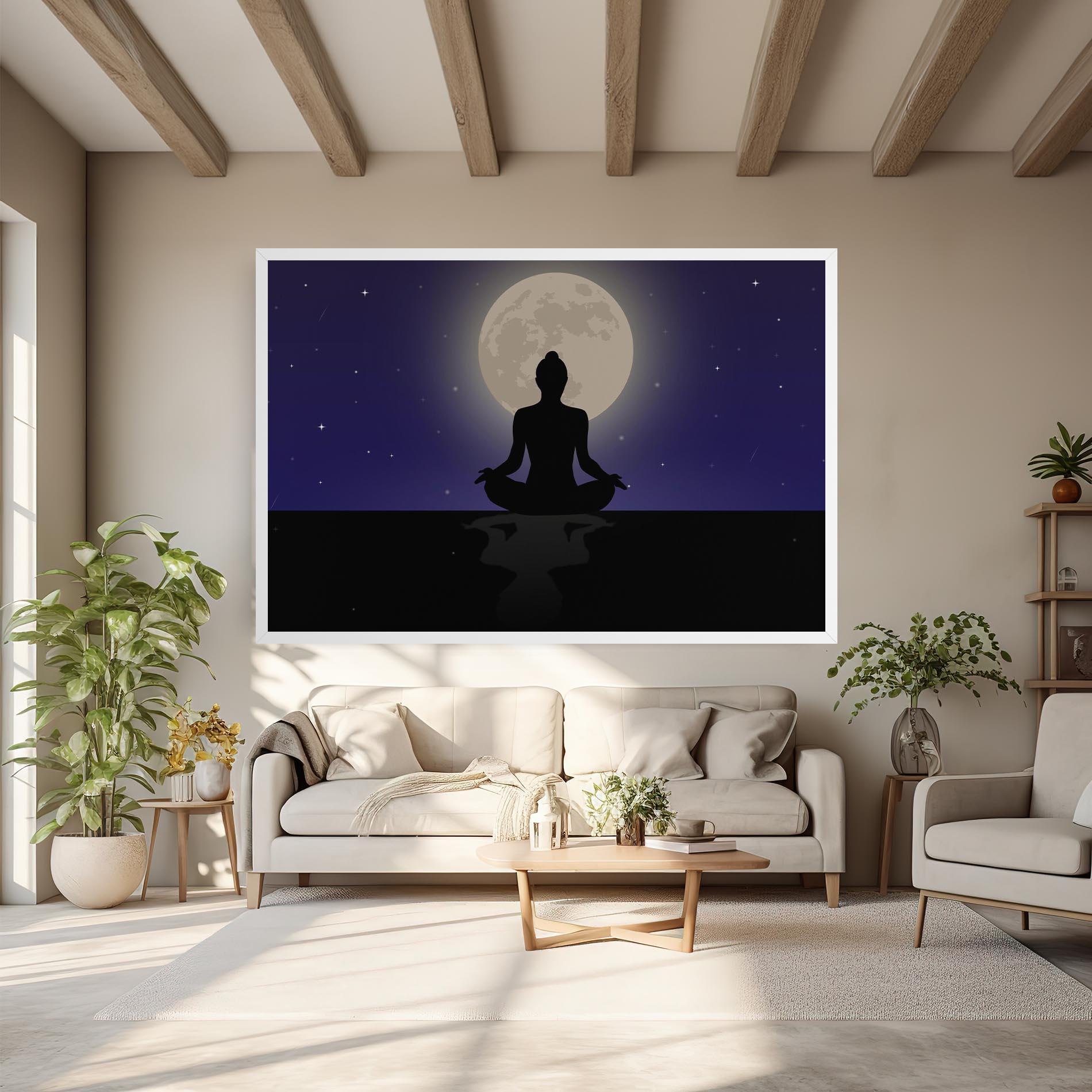 Leinwandbild Full Moon Yoga mockup 6