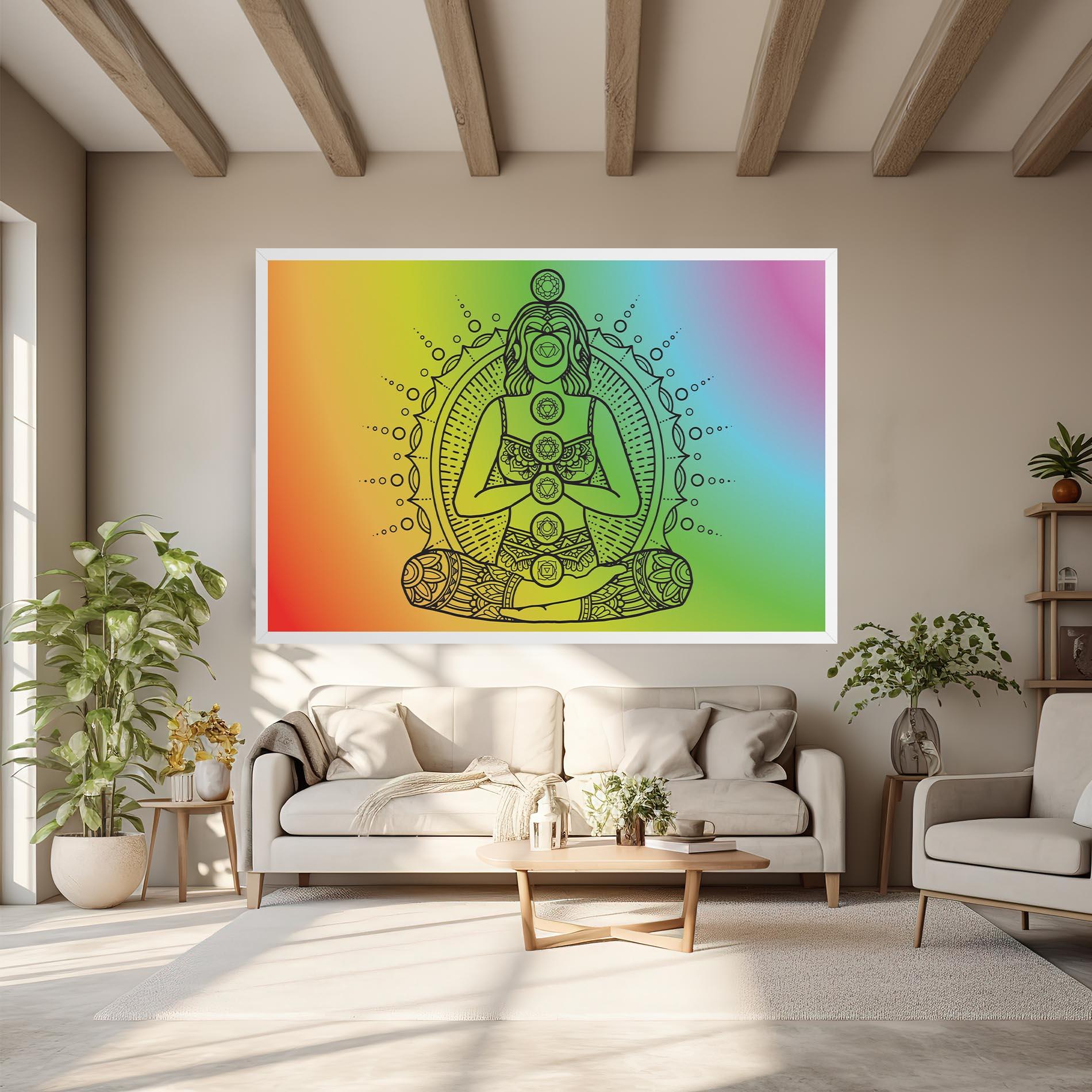 Leinwandbild Girl Meditation mockup 6