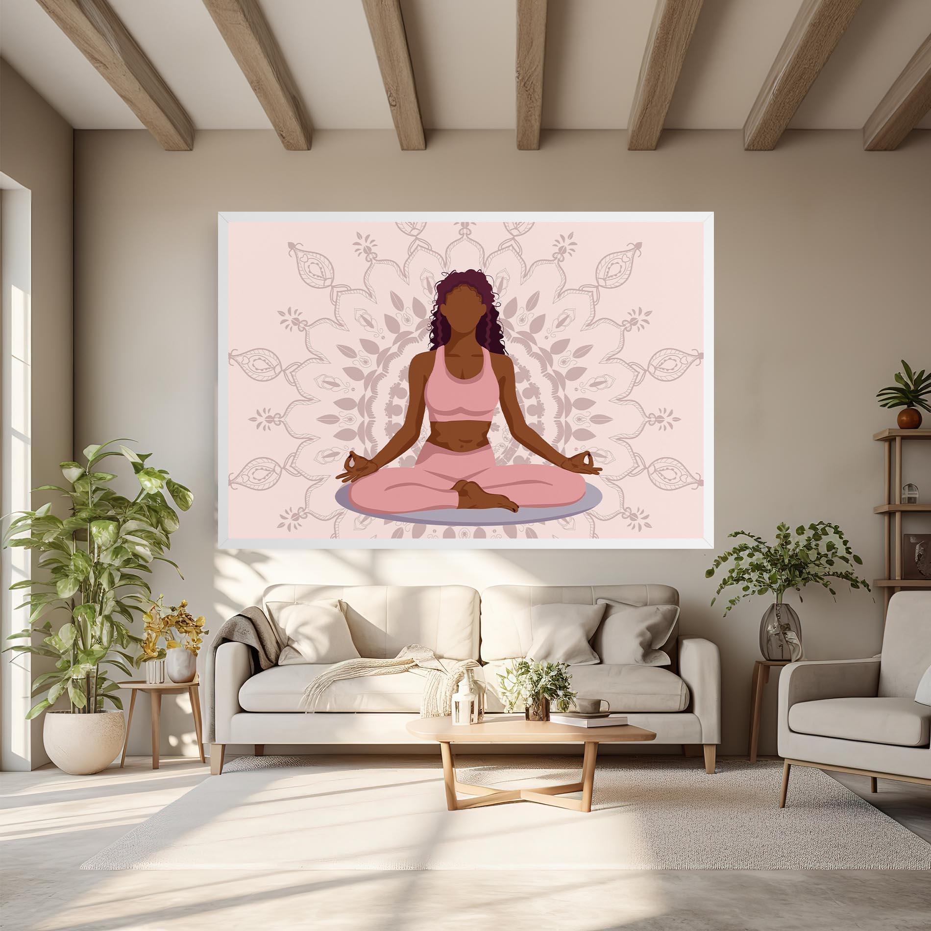Leinwandbild Lotus Position mockup 6