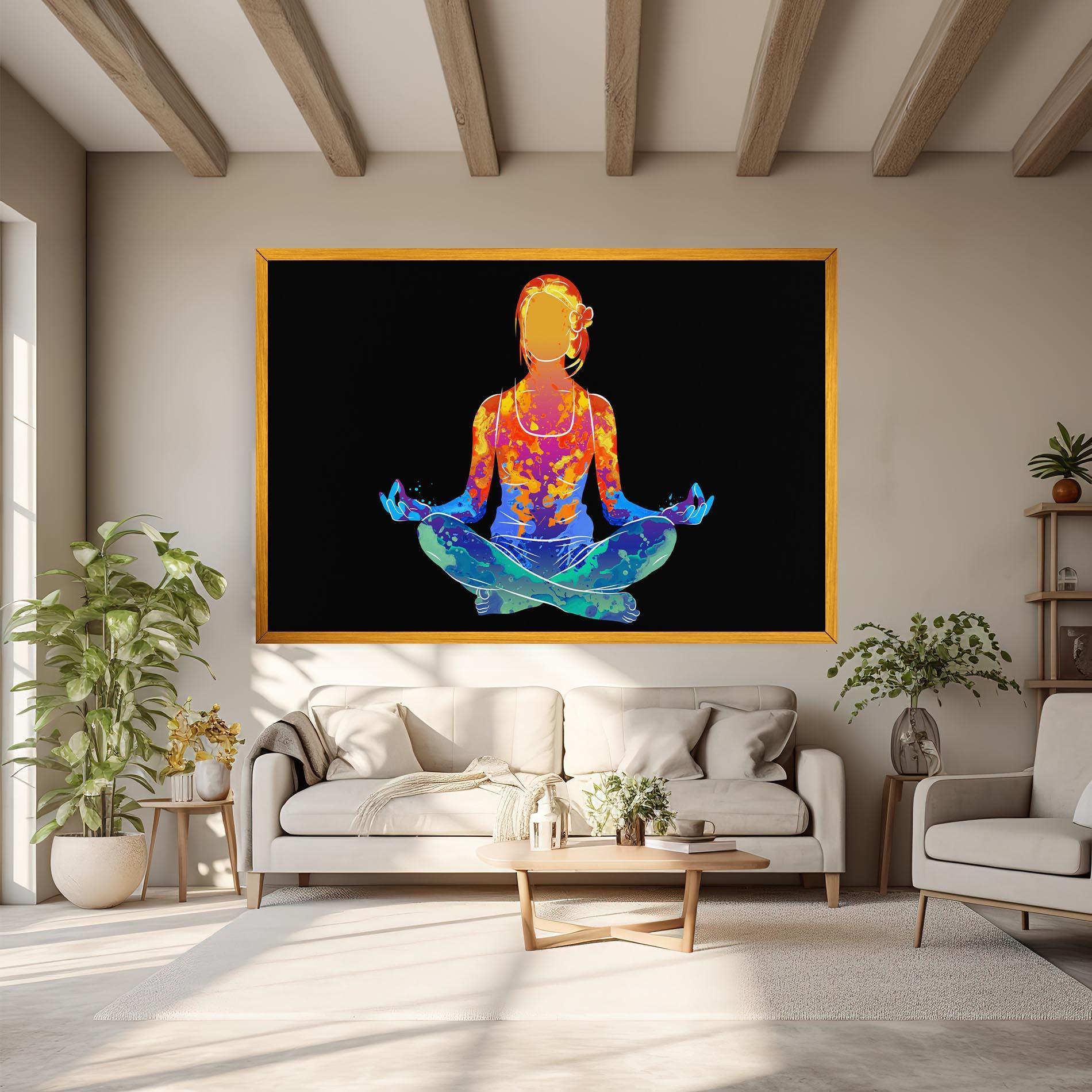 Leinwandbild Colorful Meditation mockup 6