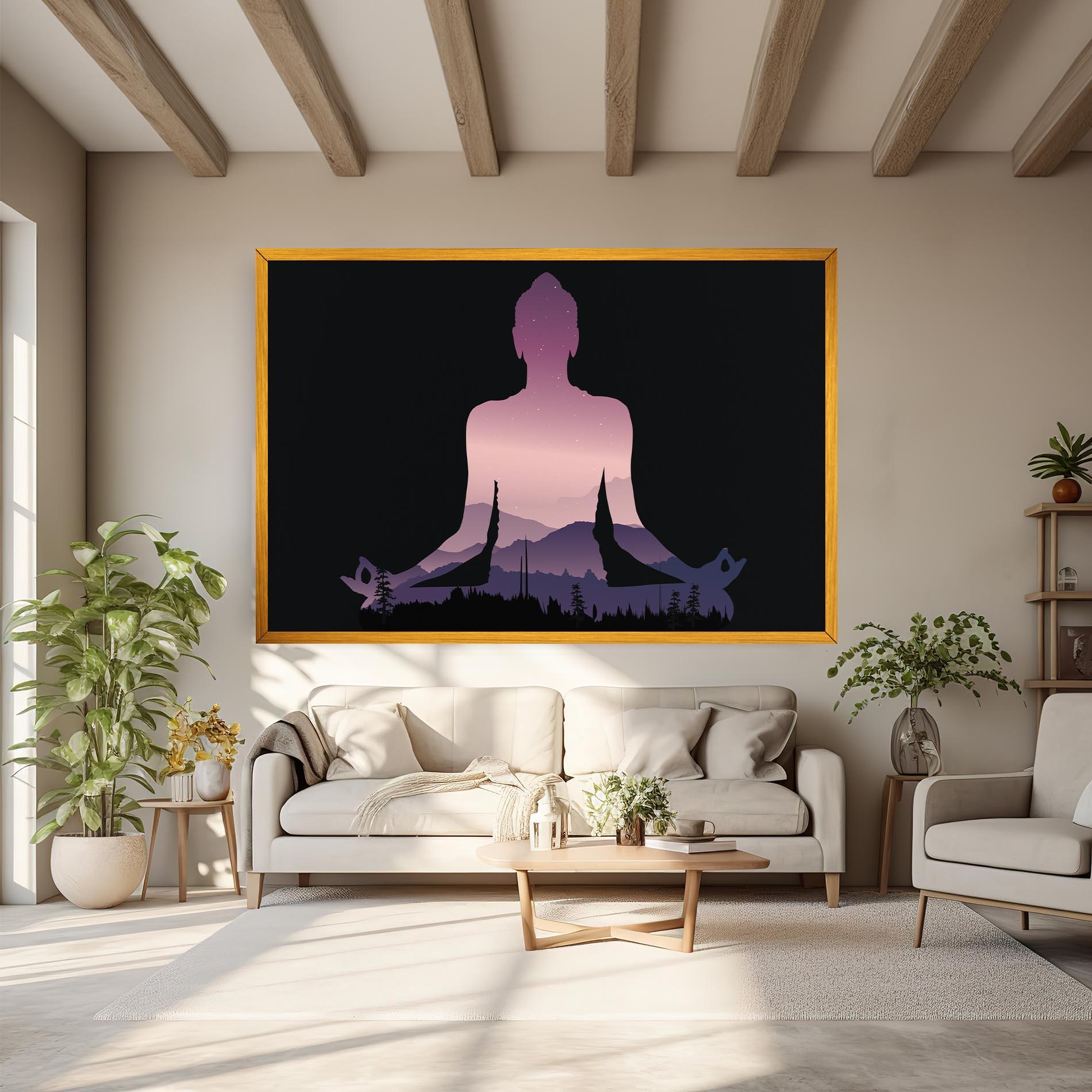 Leinwandbild Forest Star Yoga mockup 6