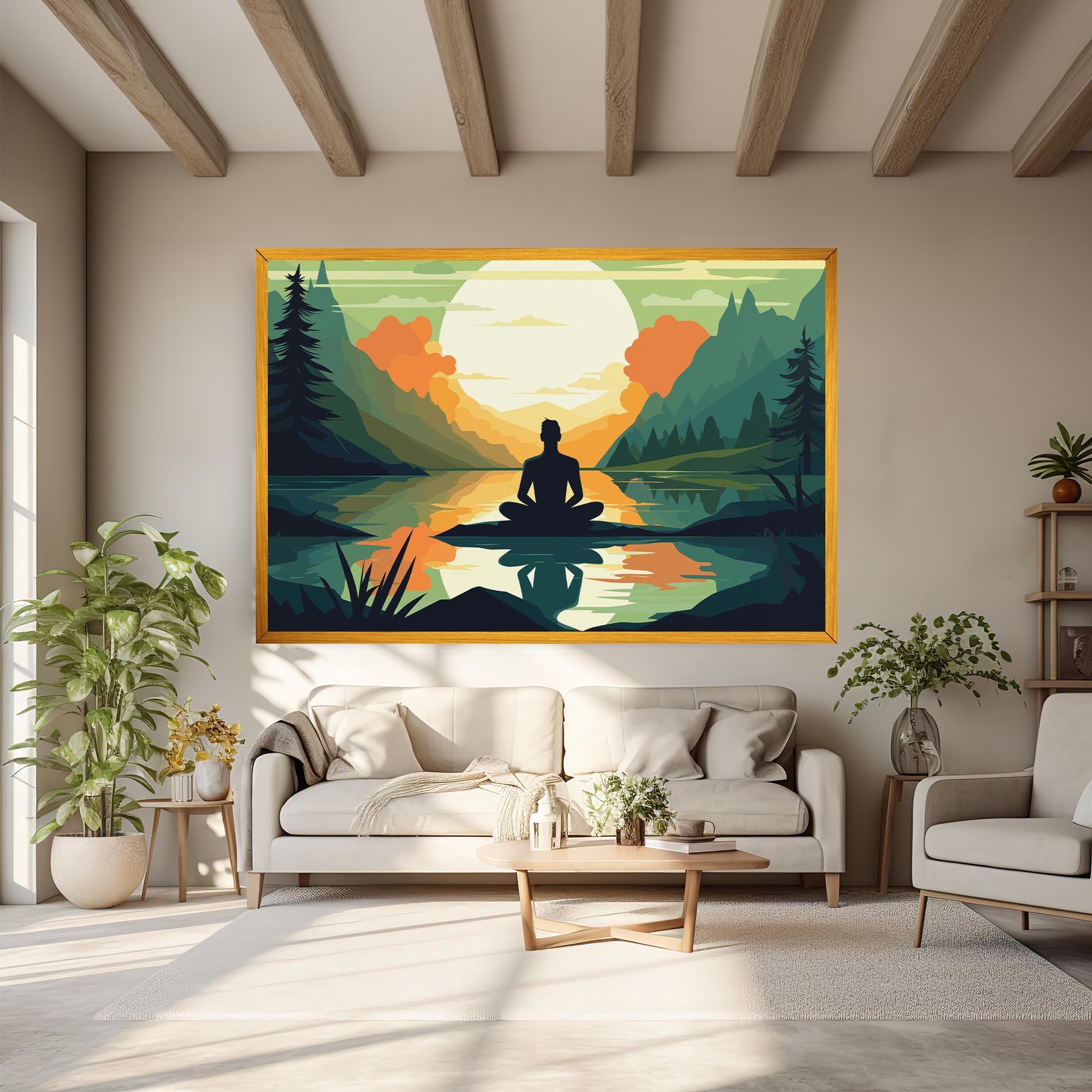 Leinwandbild Forest Yoga mockup 6