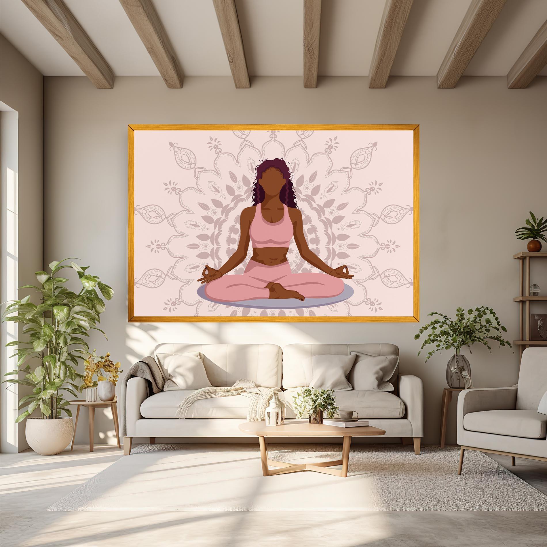 Leinwandbild Lotus Position mockup 6