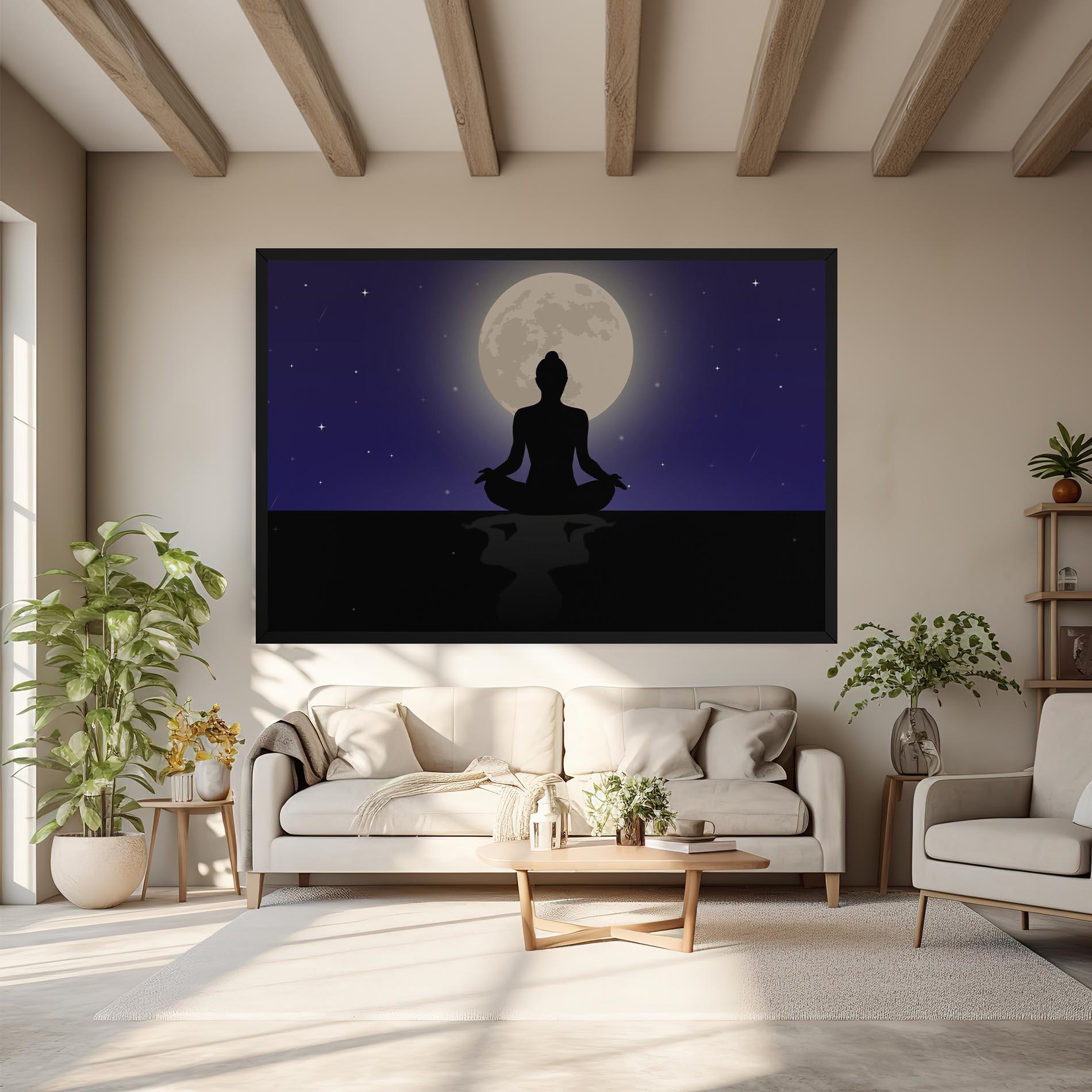Leinwandbild Full Moon Yoga mockup 6