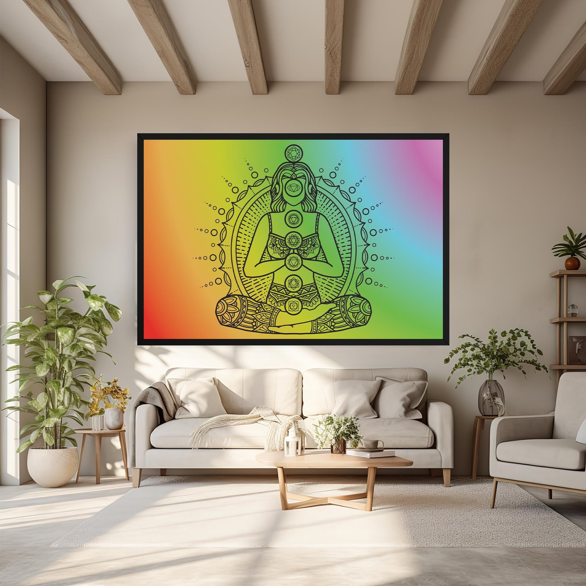 Leinwandbild Girl Meditation mockup 6