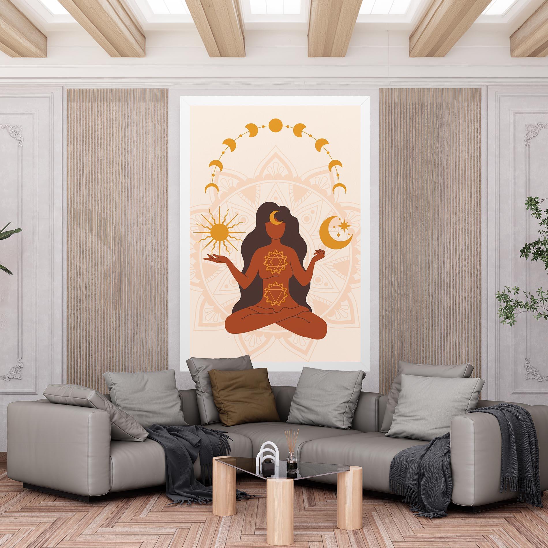 Leinwandbild Moon Sun Meditation mockup 6