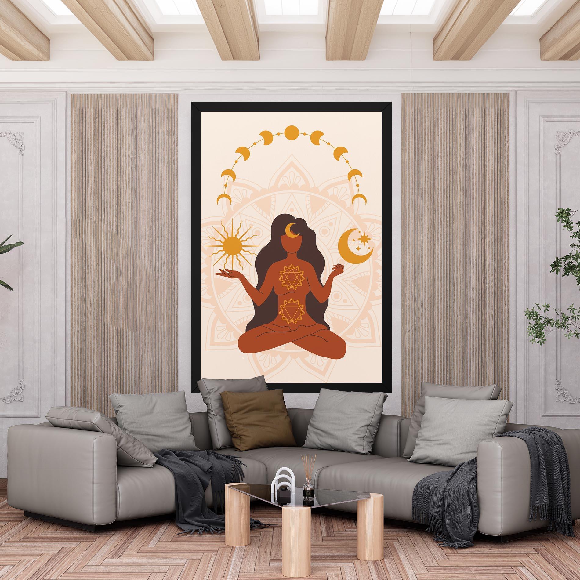 Leinwandbild Moon Sun Meditation mockup 6