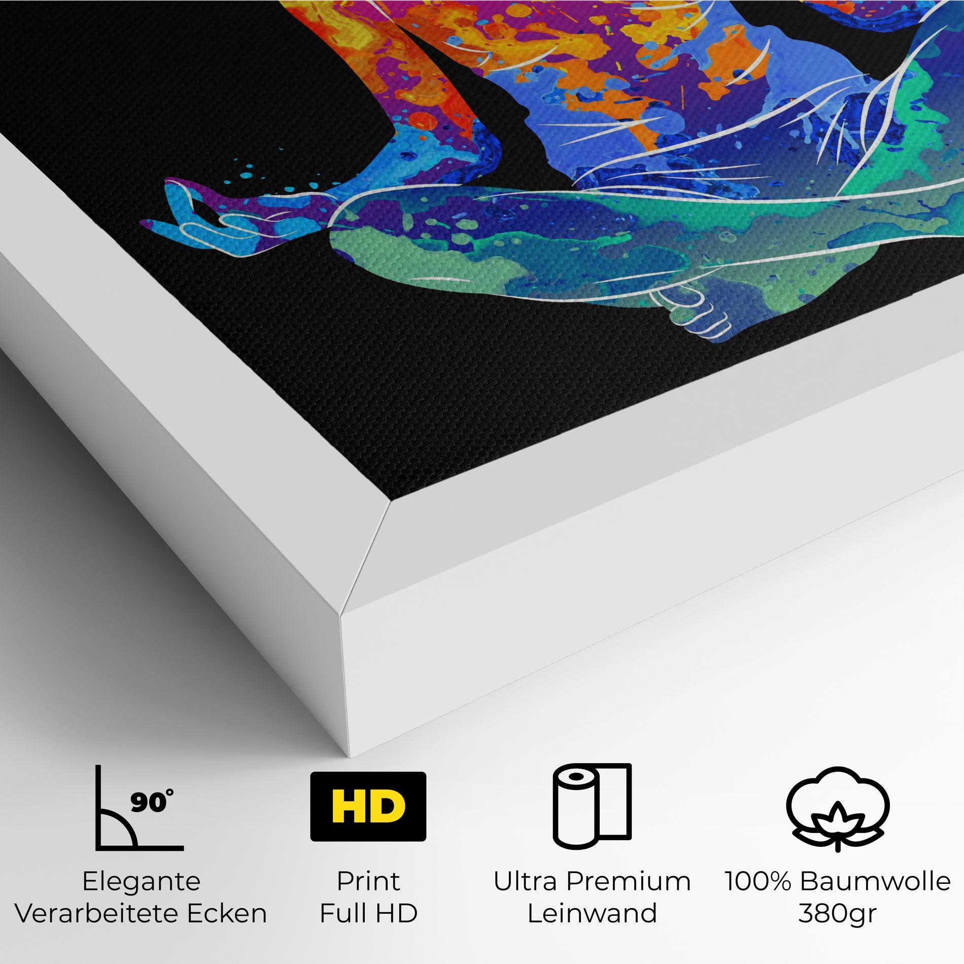 Leinwandbild Colorful Meditation mockup 4