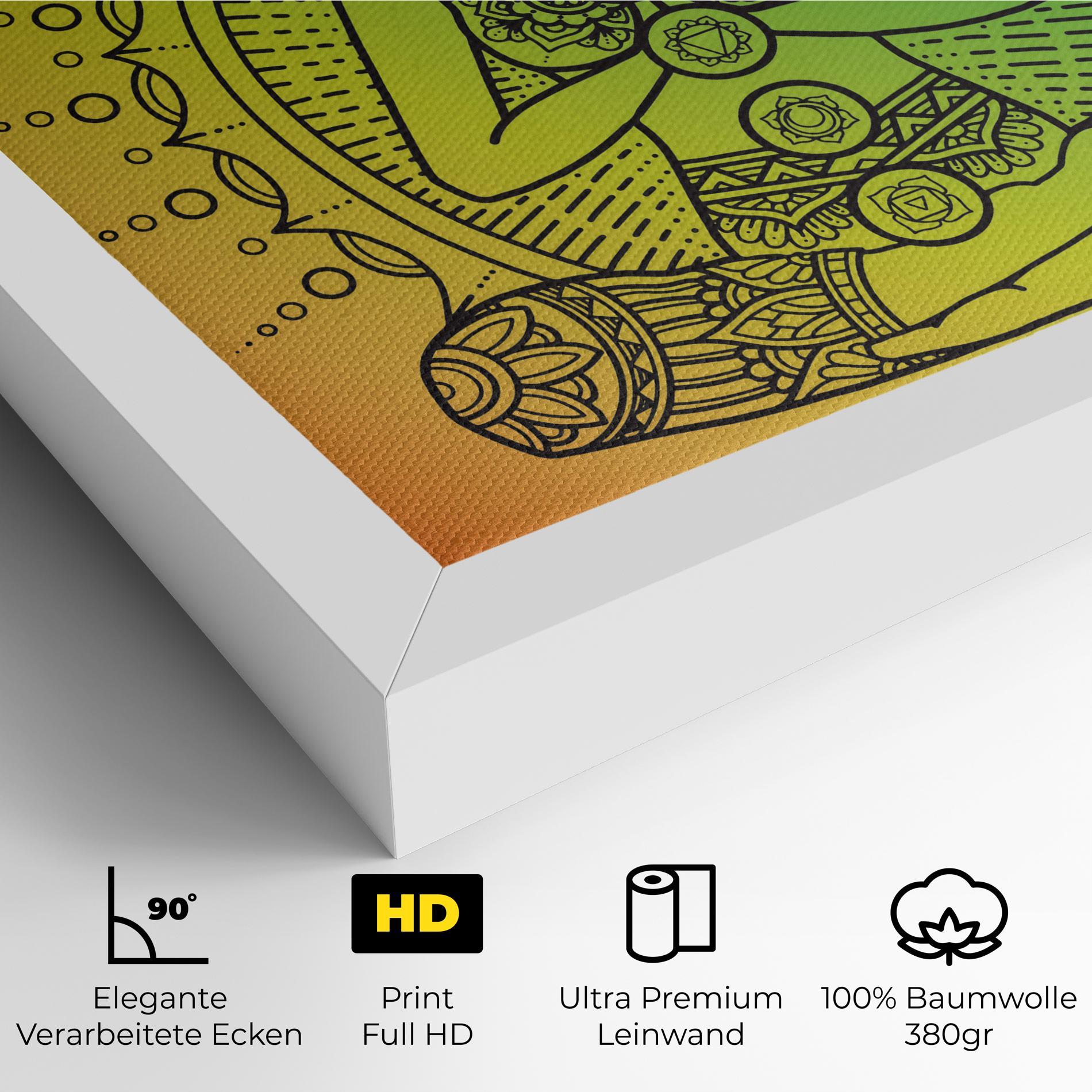 Leinwandbild Girl Meditation mockup 4