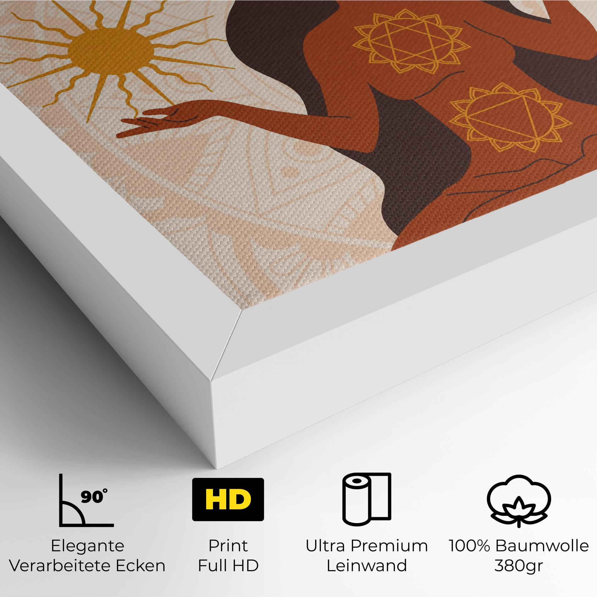 Leinwandbild Moon Sun Meditation mockup 4