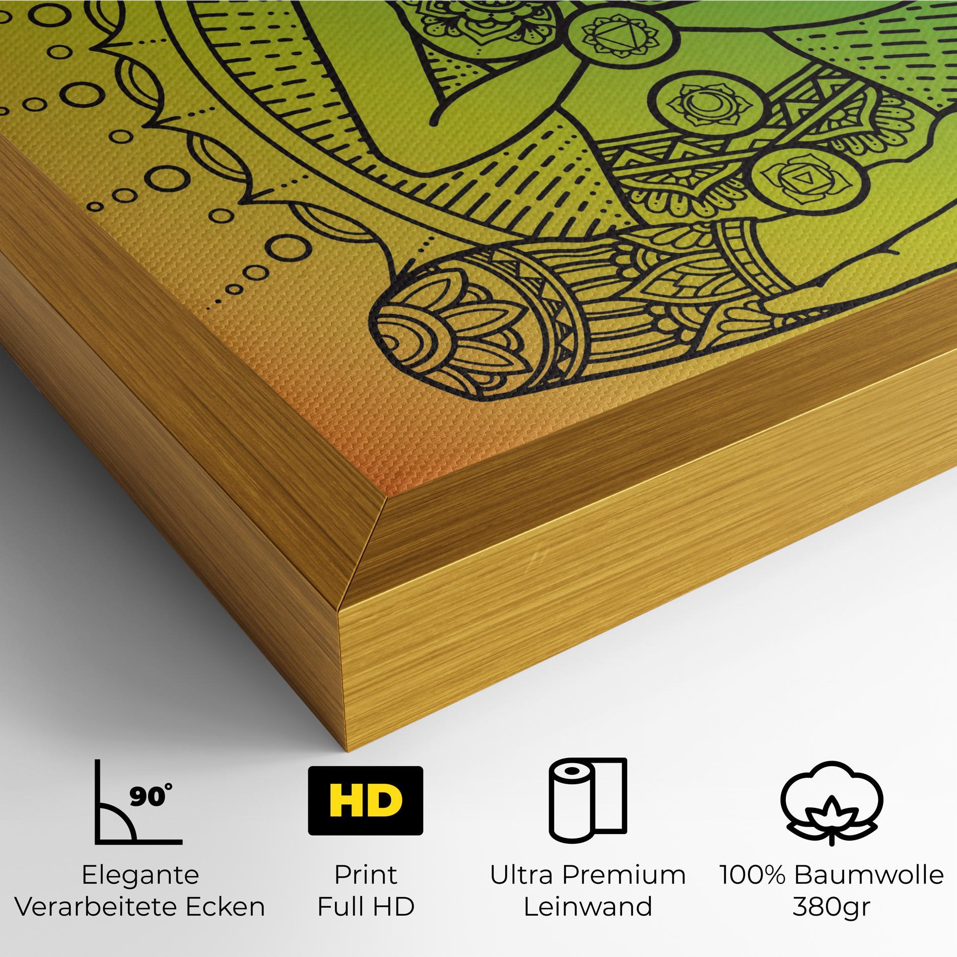 Leinwandbild Girl Meditation mockup 4