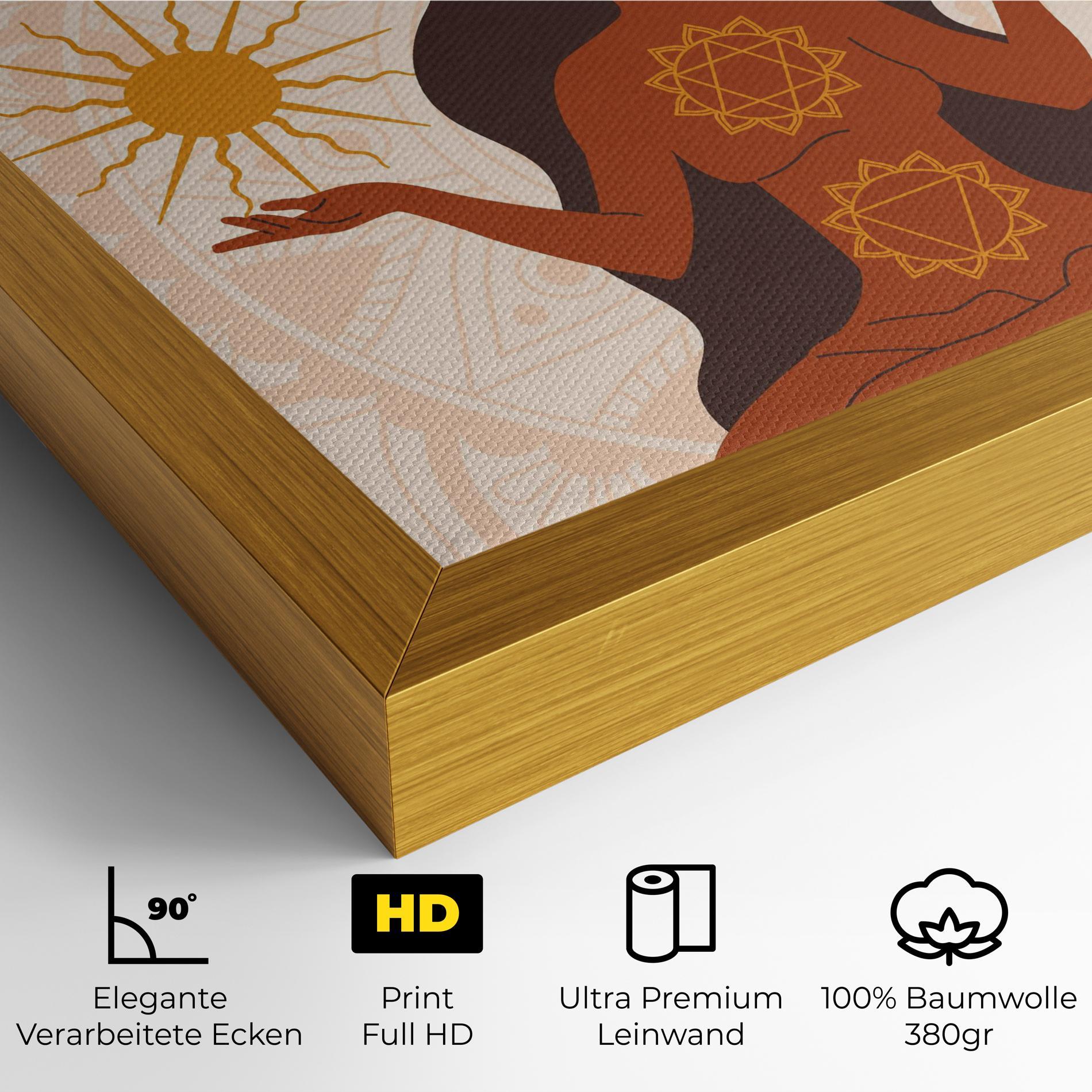 Leinwandbild Moon Sun Meditation mockup 4