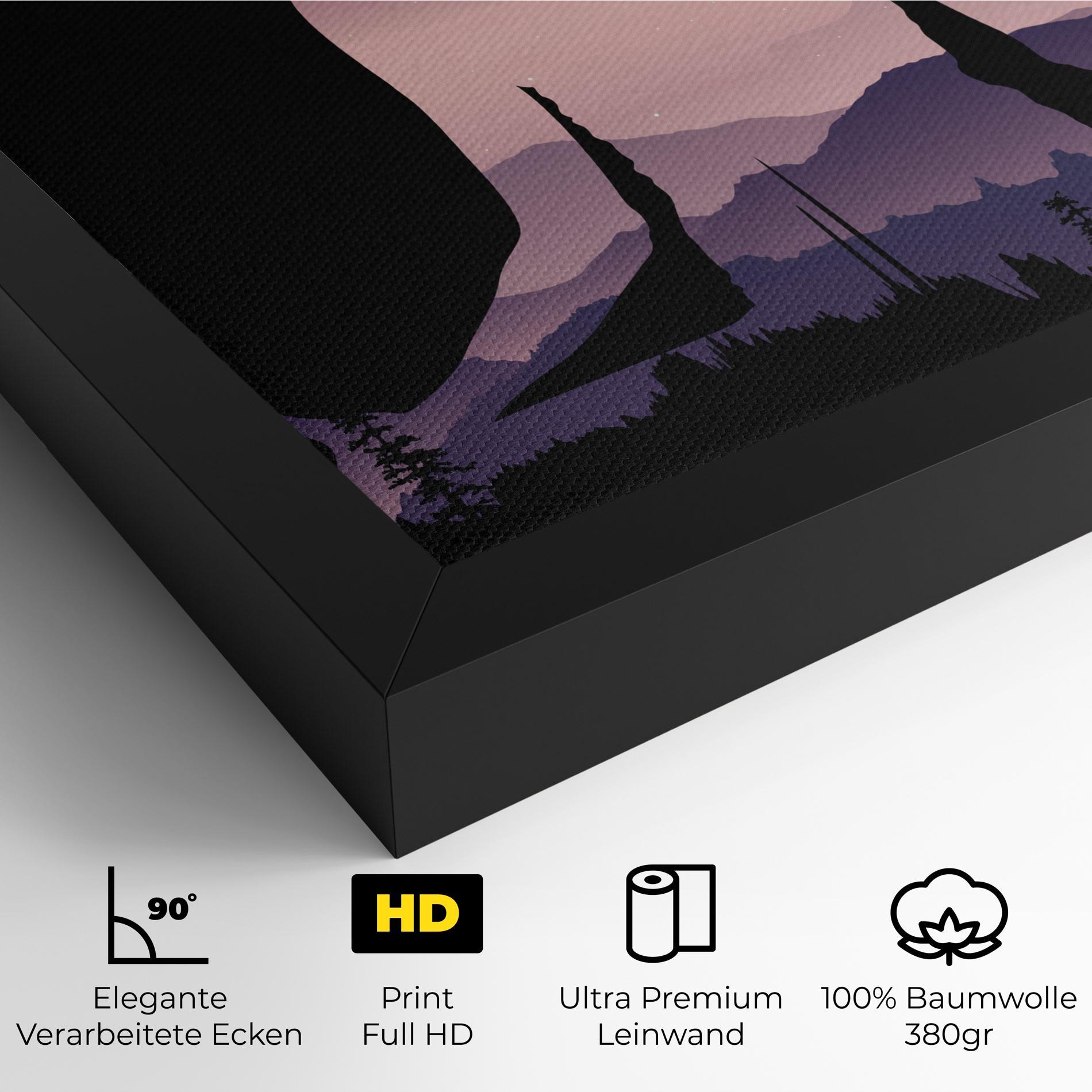 Leinwandbild Forest Star Yoga mockup 4