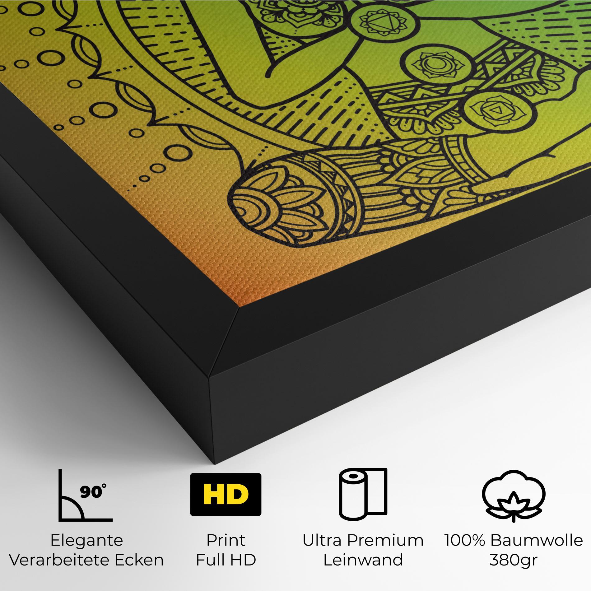 Leinwandbild Girl Meditation mockup 4