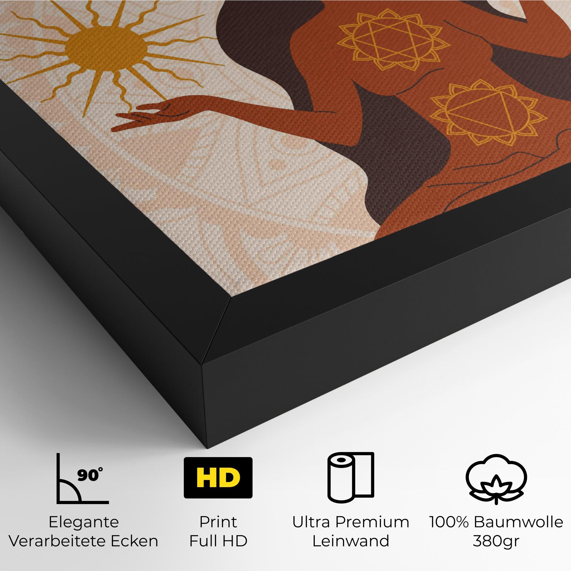 Leinwandbild Moon Sun Meditation mockup 4