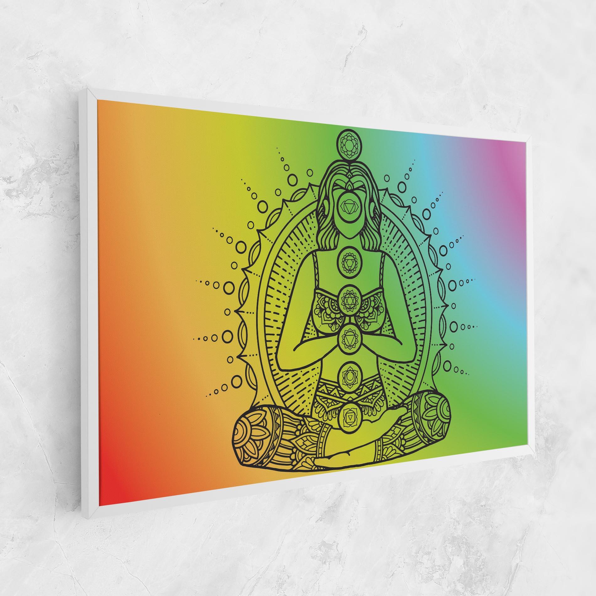 Leinwandbild Girl Meditation mockup 1