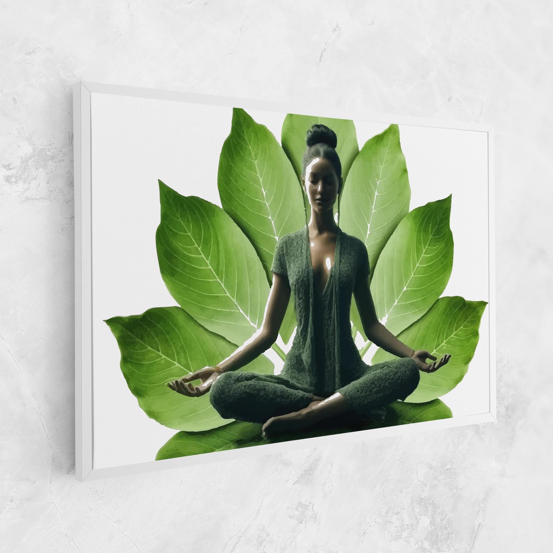 Leinwandbild Leaf Yoga mockup 1