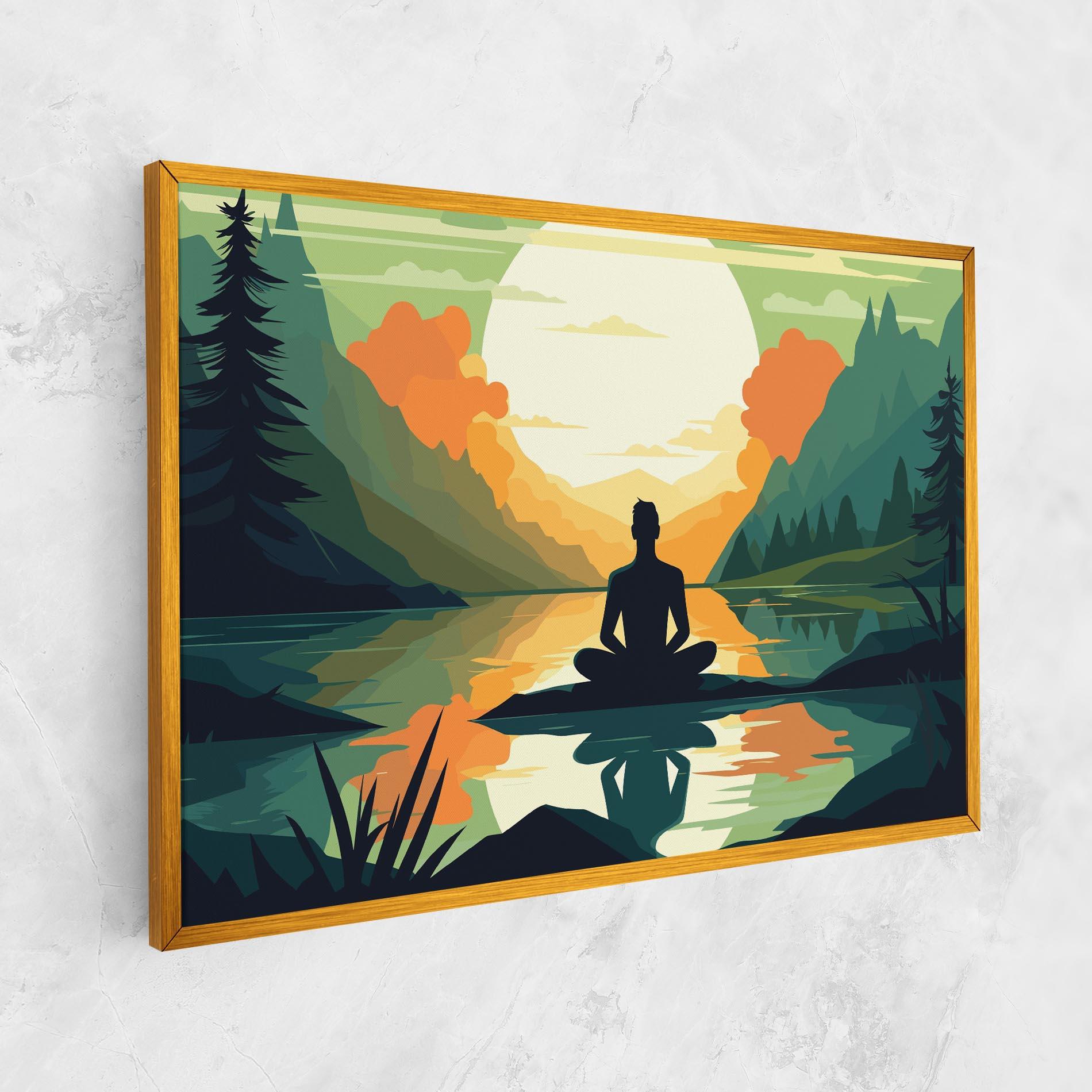Leinwandbild Forest Yoga mockup 1