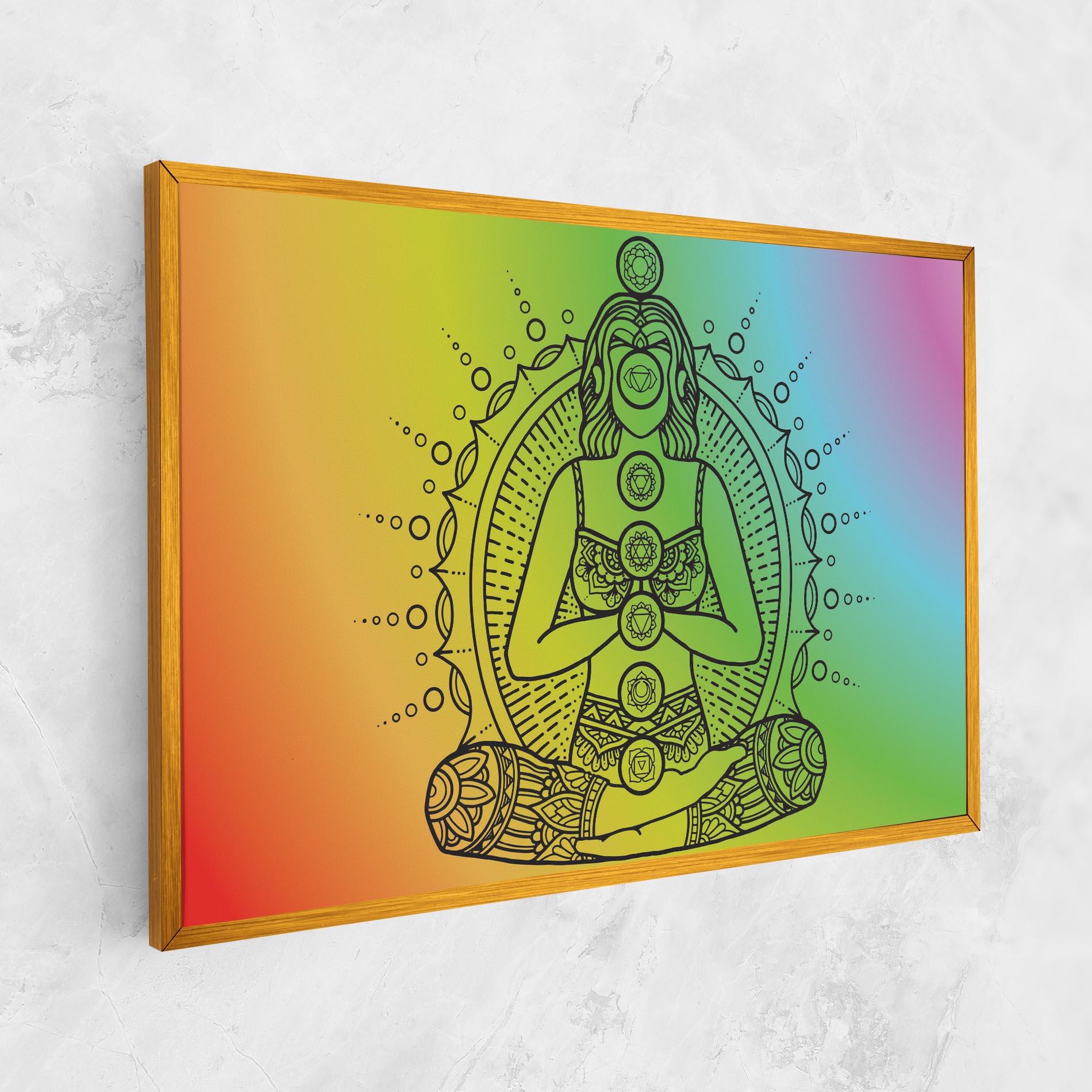 Leinwandbild Girl Meditation mockup 1