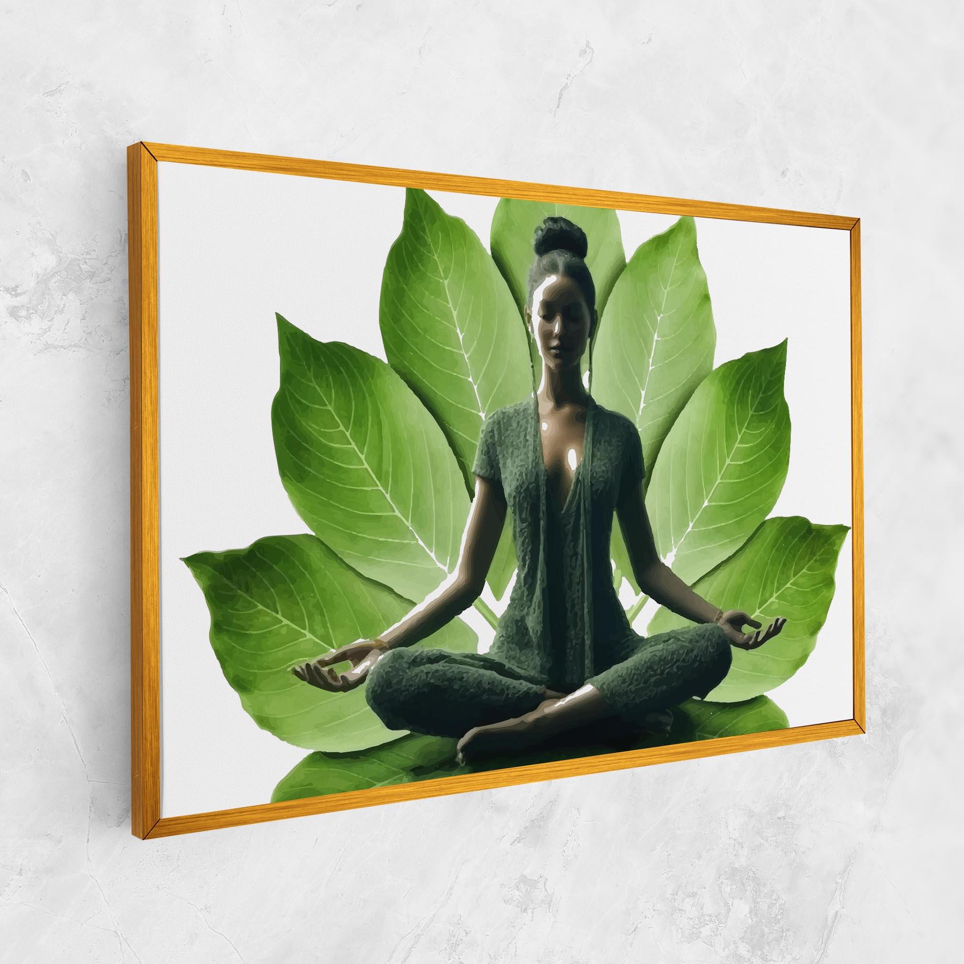 Leinwandbild Leaf Yoga mockup 1