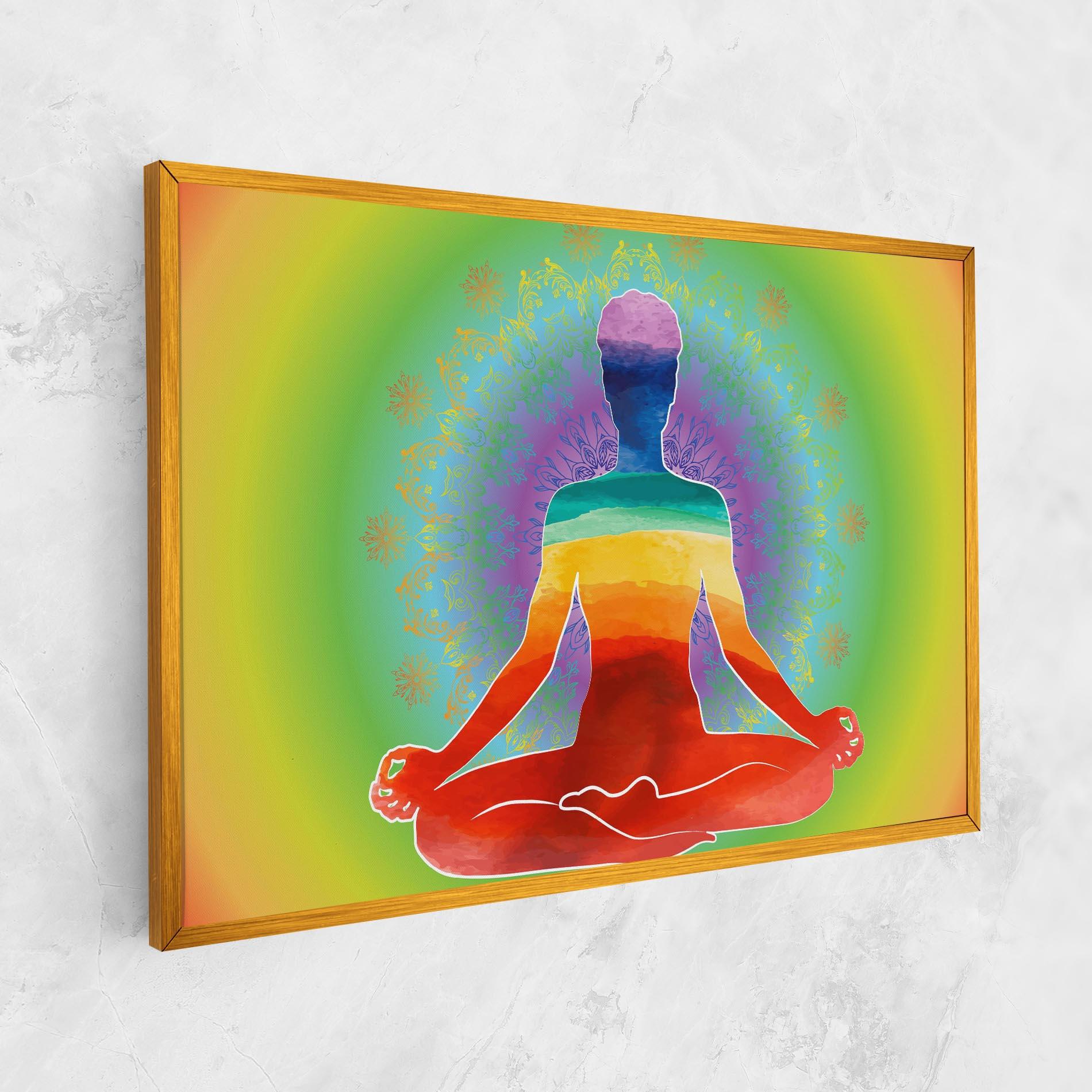 Leinwandbild Rainbow Yoga mockup 1