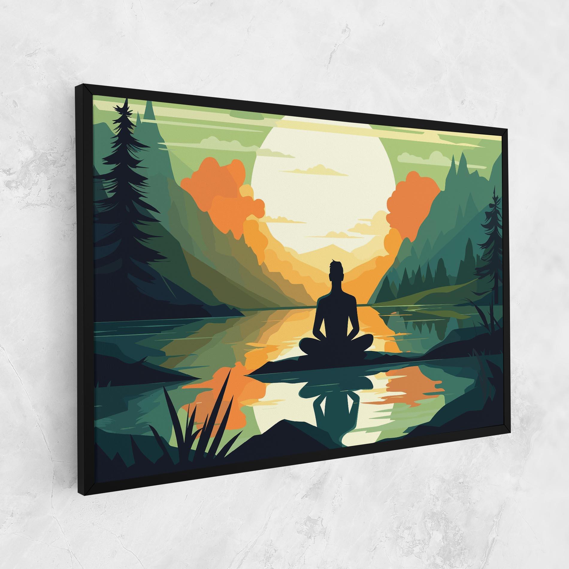 Leinwandbild Forest Yoga mockup 1